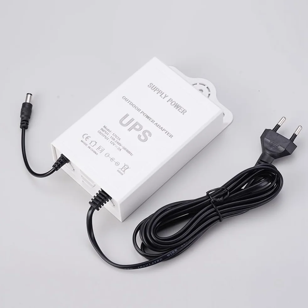 Persistence Gruppo di Continuità 12V-2A per WiFi, Router, Modem, Telecamera di Sicurezza Mini UPS Protezione di Backup per Batteria Spina UE