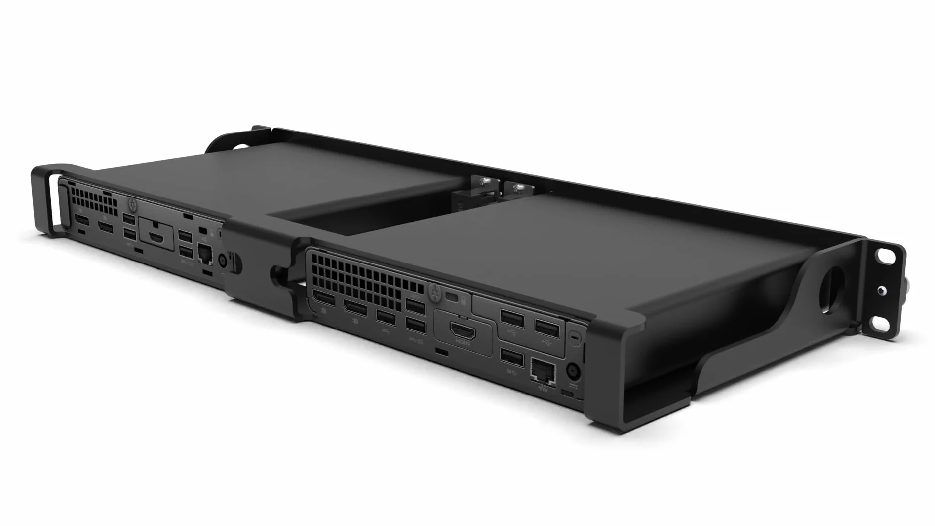 Montaggio a rack 19" 1U per 2X HP Mini