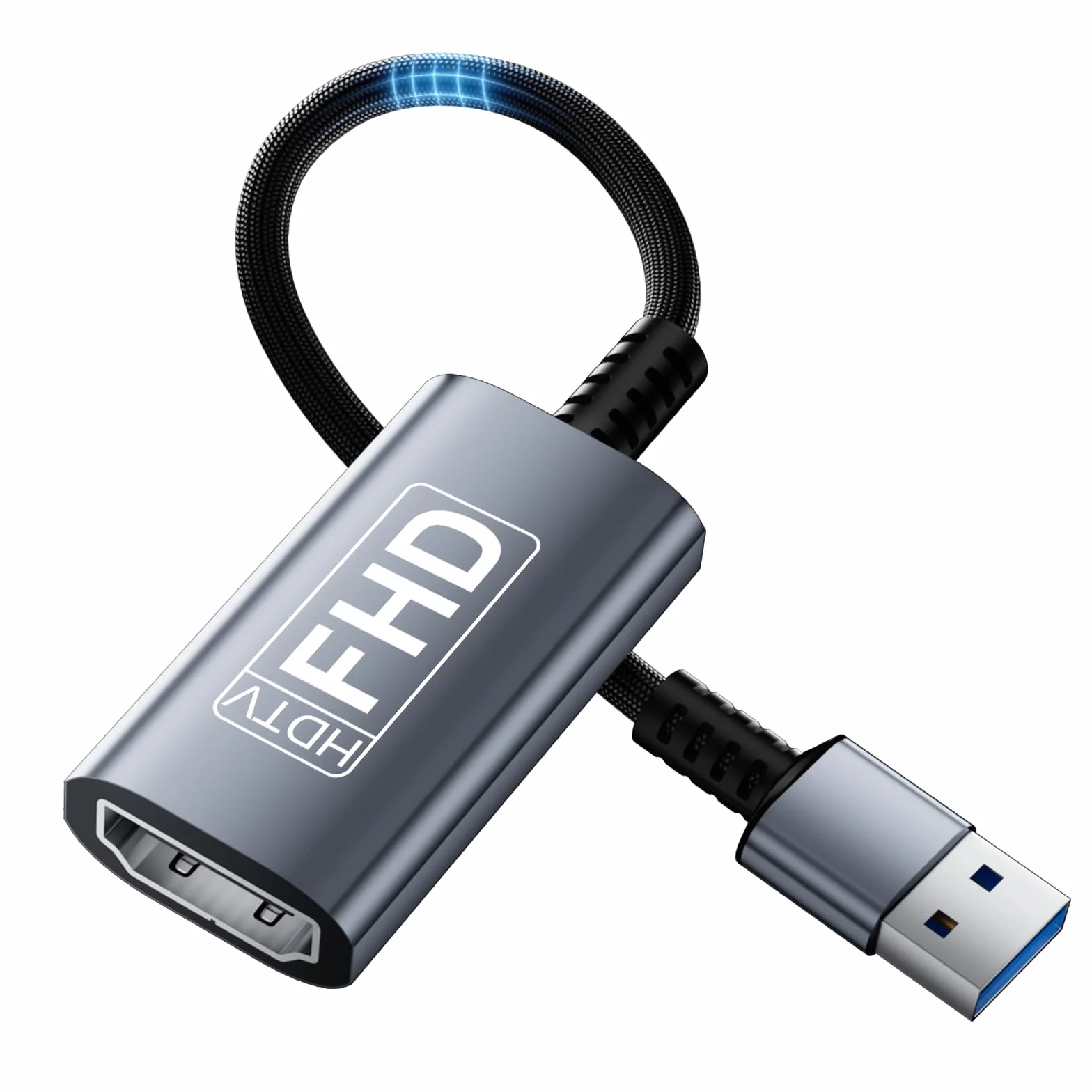 Adattatore da USB a HDMI, 1080P Convertitore da USB-A a HDMI, Adattatore in alluminio, adatto per PC, laptop, monitor, proiettori e TV, Compatibile con macOS e Windows 11/10/8.1/8/7