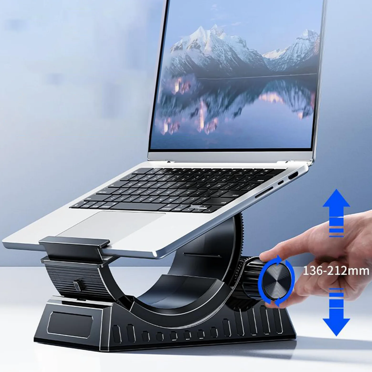 Base Di Supporto Per Alzare Il Laptop Supporto a Forma di C Regolabile e | Stand Per Computer E Portatili per Desktop Tablet Divano Auto Ufficio Casa e