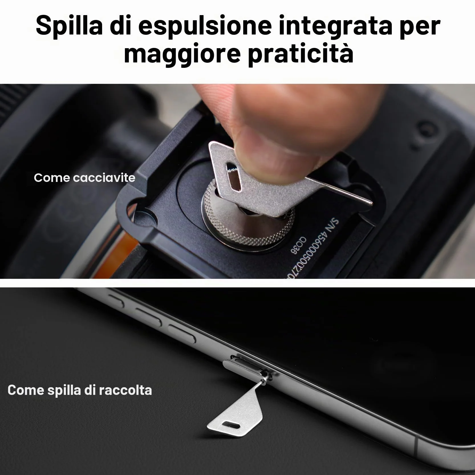 PGYTECH CreateMate Custodia per Schede di Memoria, 18 Slot Personalizzabili per SD/CF/XQD/SIM, IP54 Resistente ad Acqua/Polvere, Alluminio+Silicone con Moschettone per Fotografi