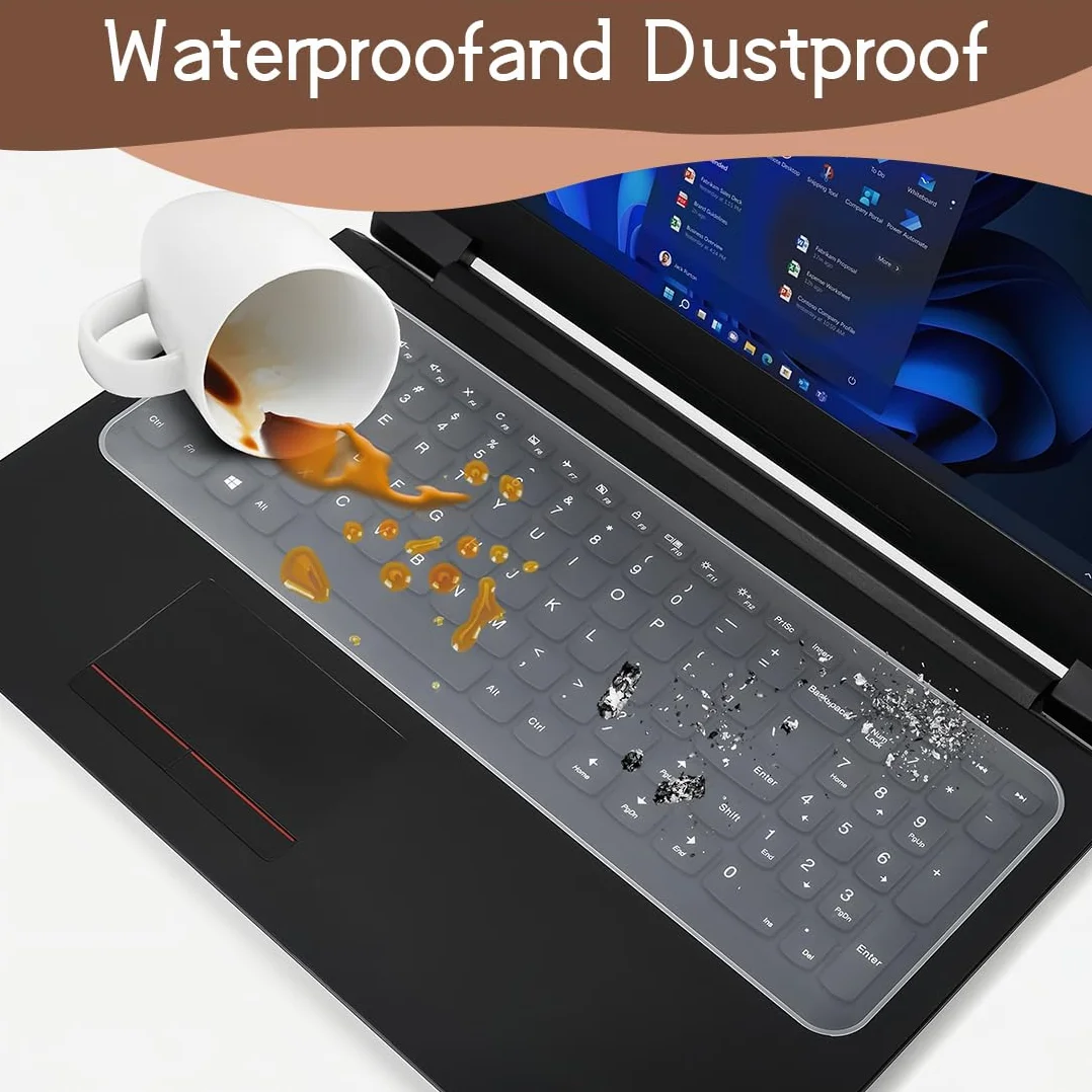 2 Pezzi Copritastiera PC Universale in Silicone, 13-14 Pollici, tastiera portatile accessori, Lavabile e Riutilizzabile, Copri Tastiera per Laptop