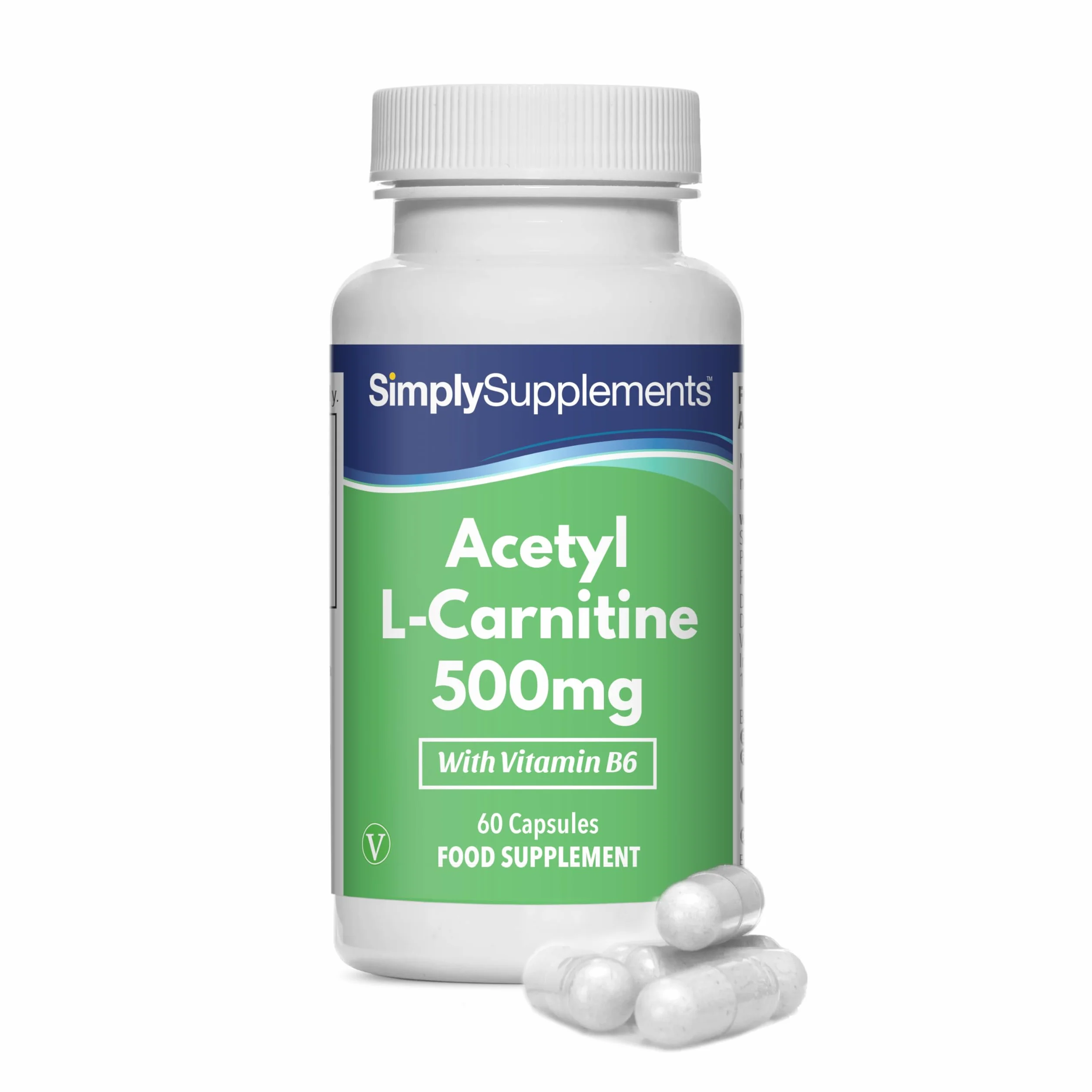 Capsule Acetil L-Carnitina 500 mg con Vitamina B6 | 60 Capsule