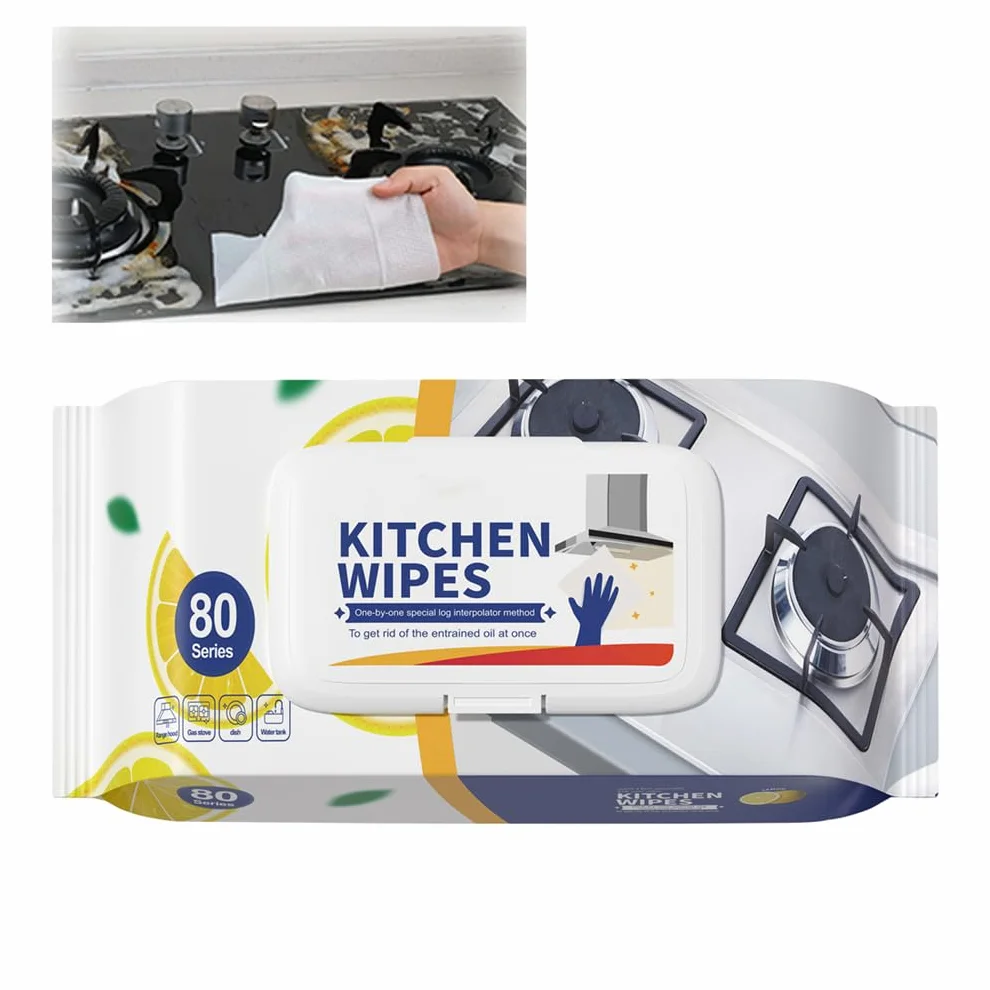 Salviette Pulizia Cucina Multiuso Extra Forte Sgrassante per Cappa, Piani Cottura, Forni