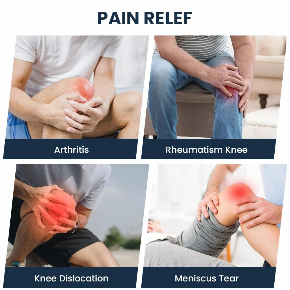 Tutore Ginocchio Ortopedico con Stabilizzatori Laterali e Patella Gel Pad, Compressione Antiscivolo per Corsa, Lesioni Menisco, Artrite