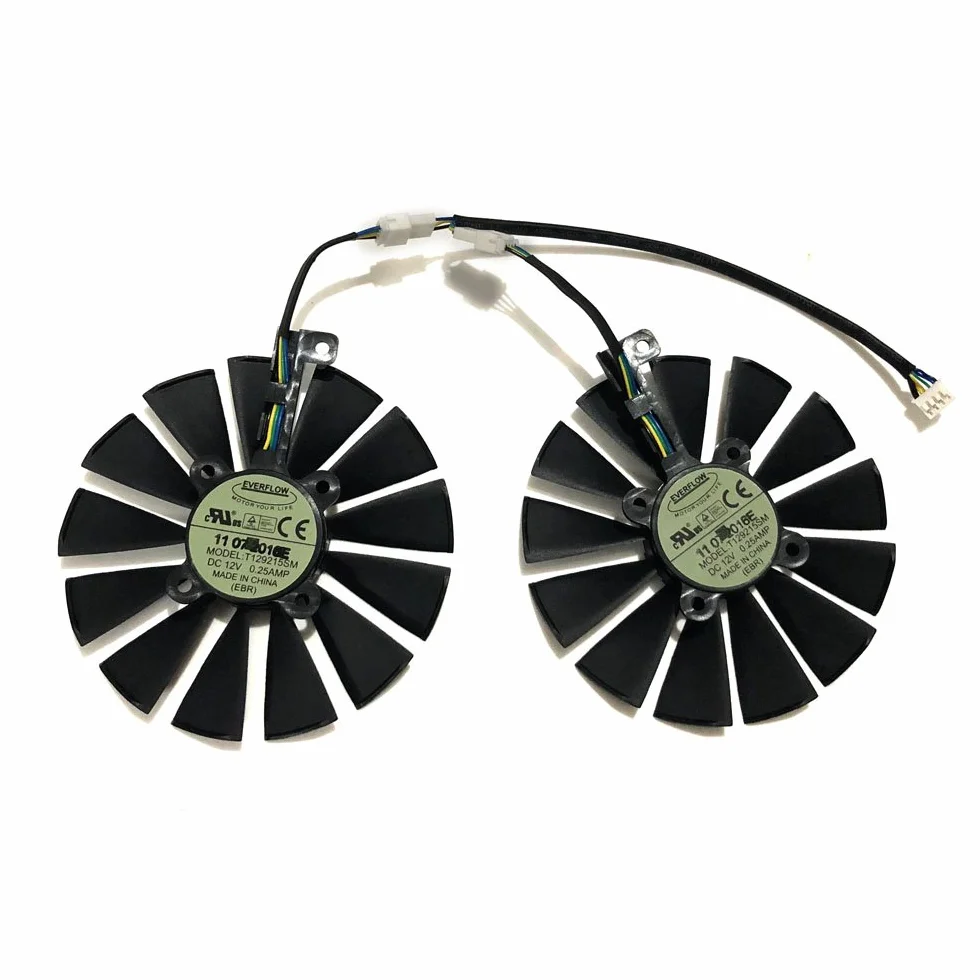 T129215SM 95mm 12V 0.25AMP Scheda Grafica Ventola di Raffreddamento Per ASUS ROG STRIX GTX 1050 1050Ti RX470 RX570 RX580 POSEIDON GTX 1080Ti P11G GAMING CERBERUS-GTX 1070Ti Ventole Scheda