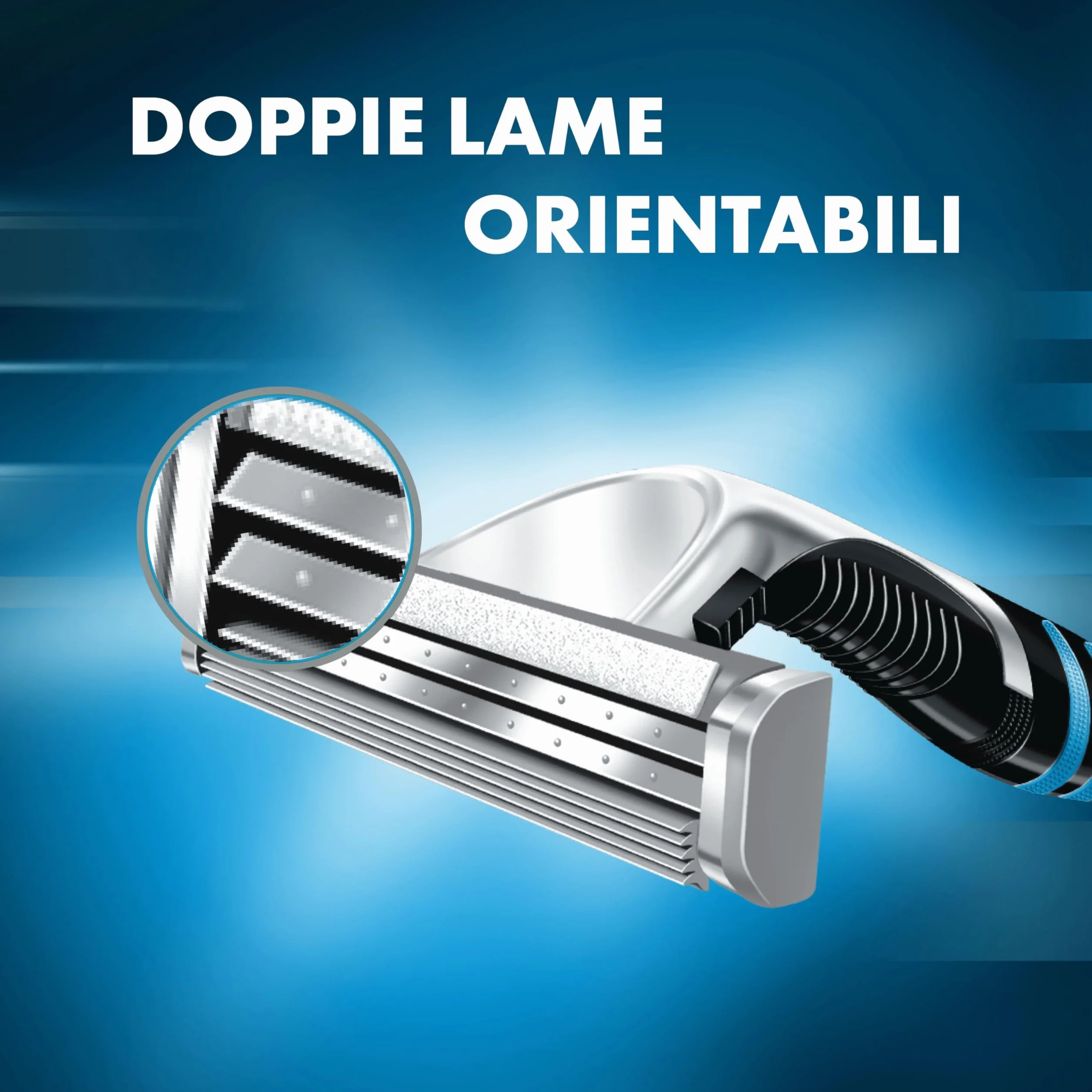 Gillette Sensor Excel Lamette da Barba Ricambio, Confezione da 10, Rivestimento Cromo