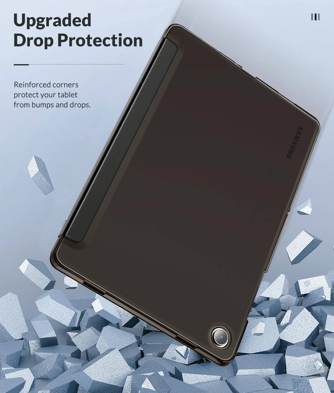 MoKo Custodia Protettiva per Samsung Galaxy Tab A11+ 11'' 2025 SM-X230/X236/X238 Tab A9+ 11'' 2023 SM-X210/X216/X218 TPU Pelle PU Sostegno Nero