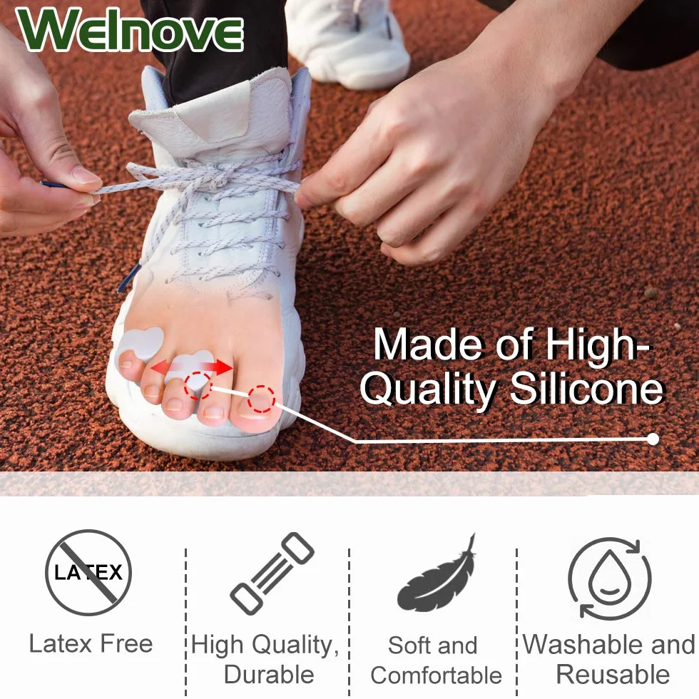 Separatore Dita Piedi Silicone Alluce Valgo 12 Pezzi - Welnove