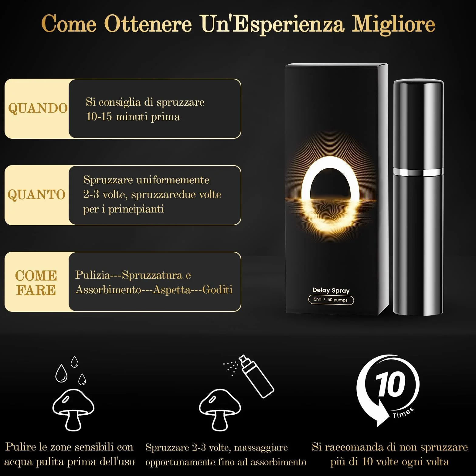 Spray Ritardante Uomo - Formula Discreta per Prestazioni Più Lunghe - Control