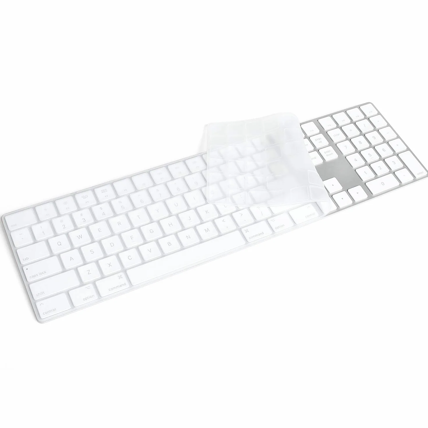 Custodia protettiva in silicone trasparente per Apple iMac Magic con tastierino numerico MQ052LL/A (A1843), ultra sottile per tastiera americana ed europea