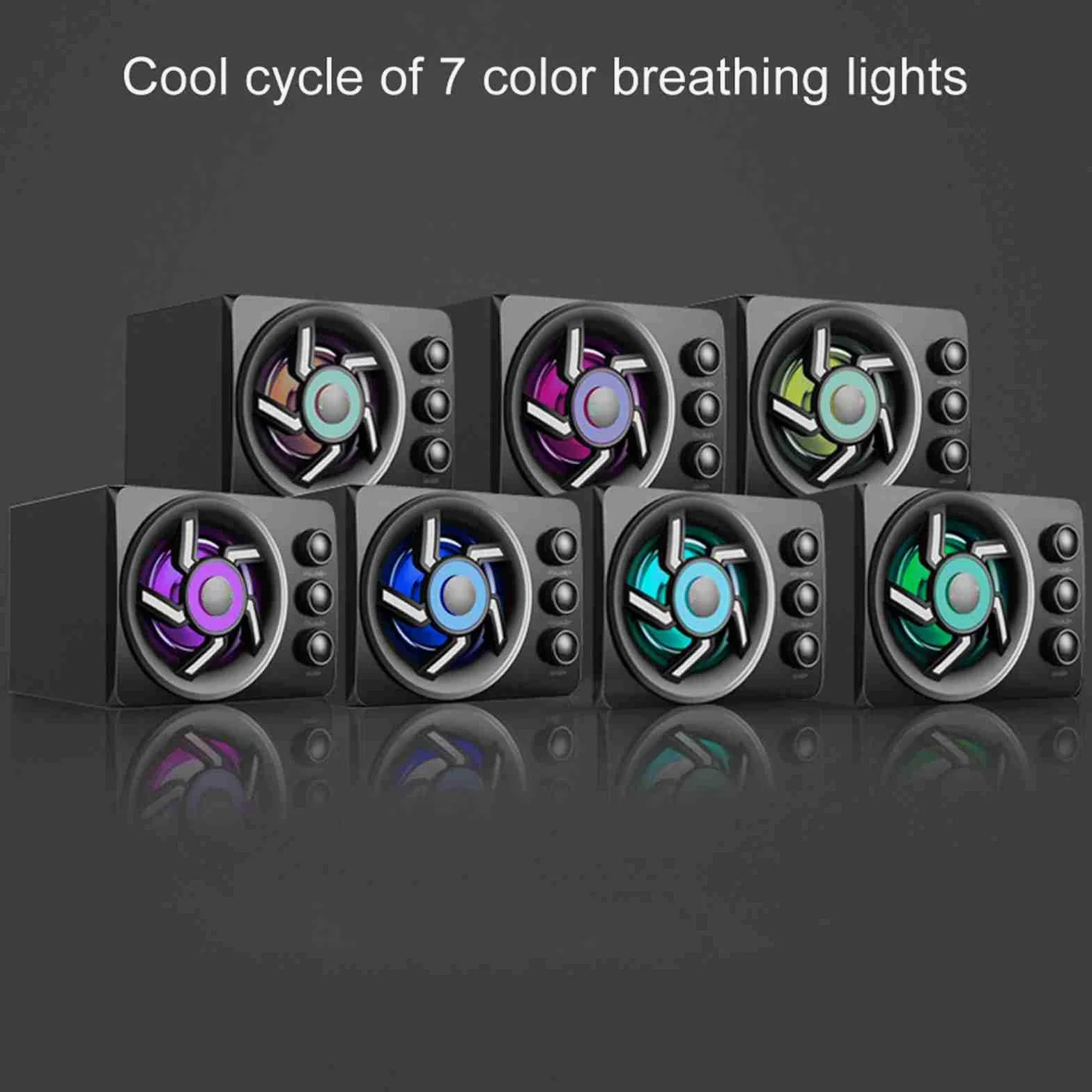 Cryfokt di Altoparlanti 2.1 per Computer Desktop con Subwoofer e Luci RGB