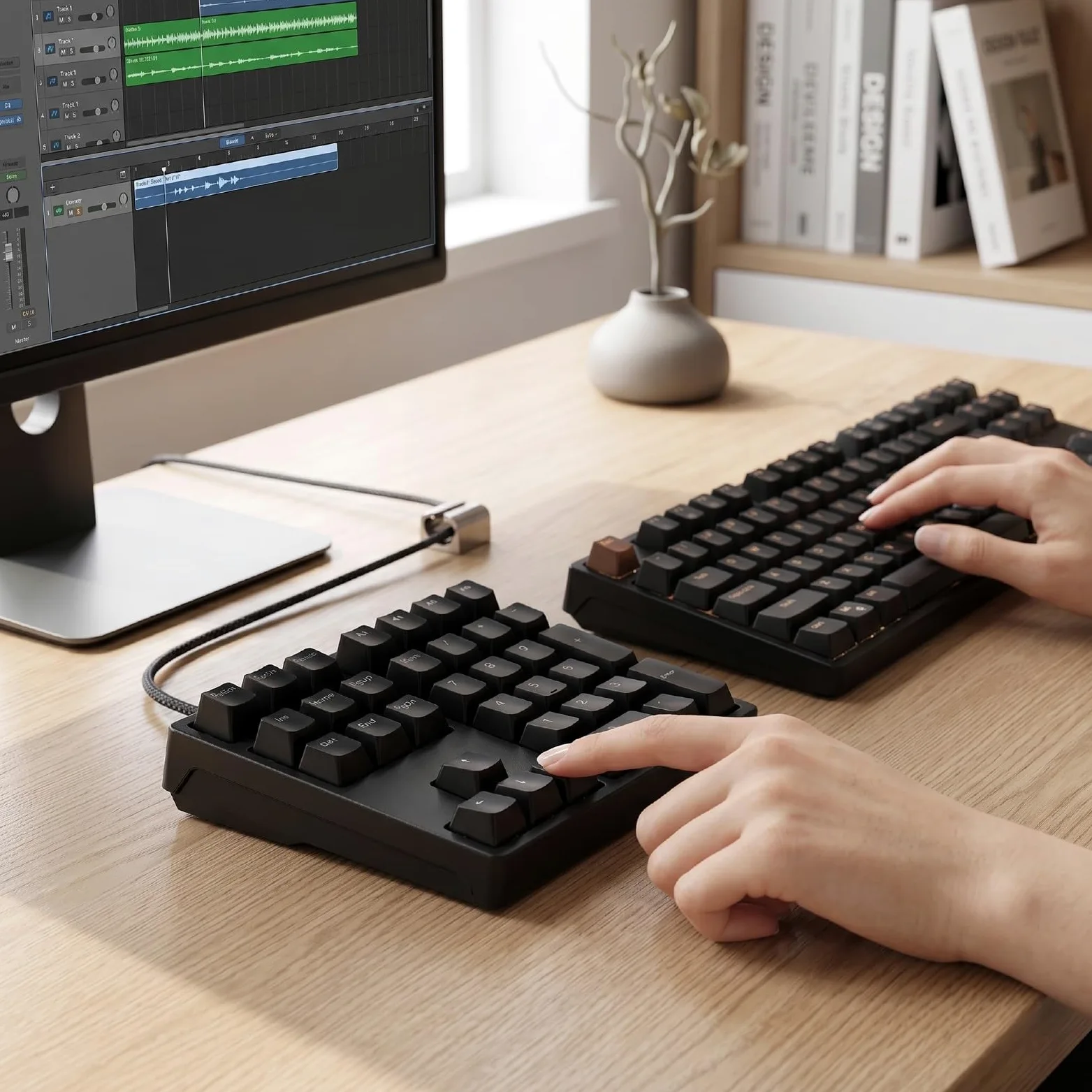 XUMIUZIY Tastierino Numerico Cablato, Tastierino Numerico Meccanico con Retroilluminazione RGB, Copritasti PBT, Interruttore Rosso Sostituibile a Caldo, Silenzioso, Num