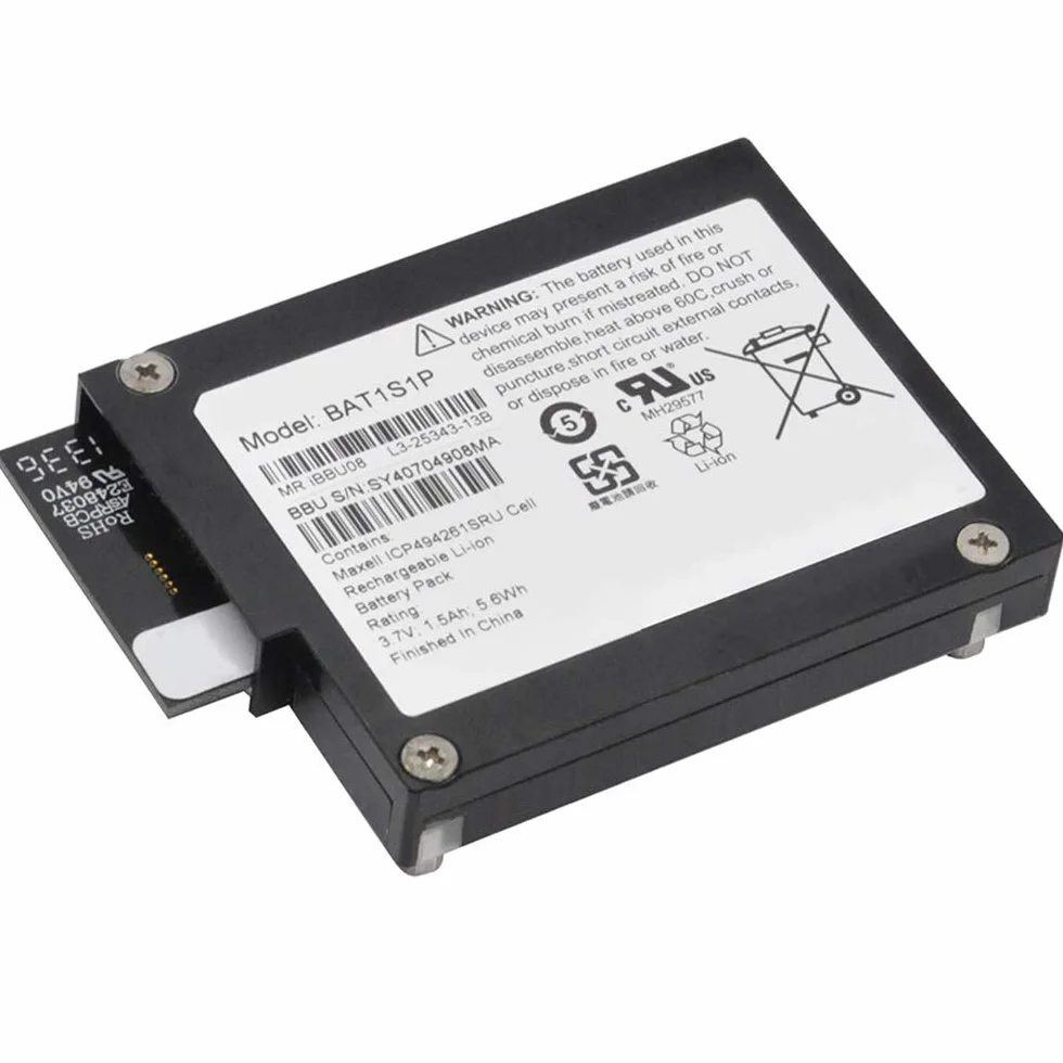 3.7V 1.59Ah 5.9Wh BAT1S1P Backup Unit Batteria per LSI Logic BBU-iBBU08 MegaRaid RAID 81Y4451 IBM M5000 M5014 M5015 M5016 M5110 9260 9261 9260-8i 9280-8i Series Controllers
