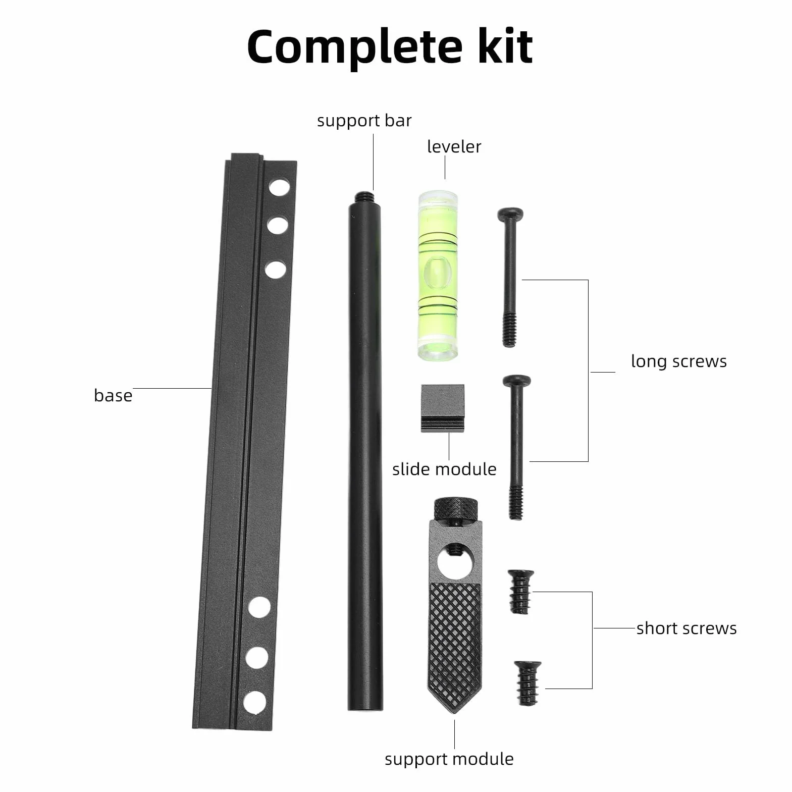 ASHATA Supporto GPU per Scheda Grafica - Supporto Regolabile per Scheda Video, Supporto per GPU in Lega di Alluminio, Ventola da 9 cm, 12 cm, 14 cm, per Case ITX MATX ATX (Nero)