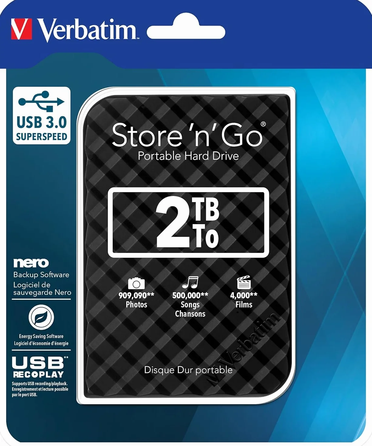 Verbatim Store'N'Go Gen 2 USB 3.0 2 TB Hard Disk