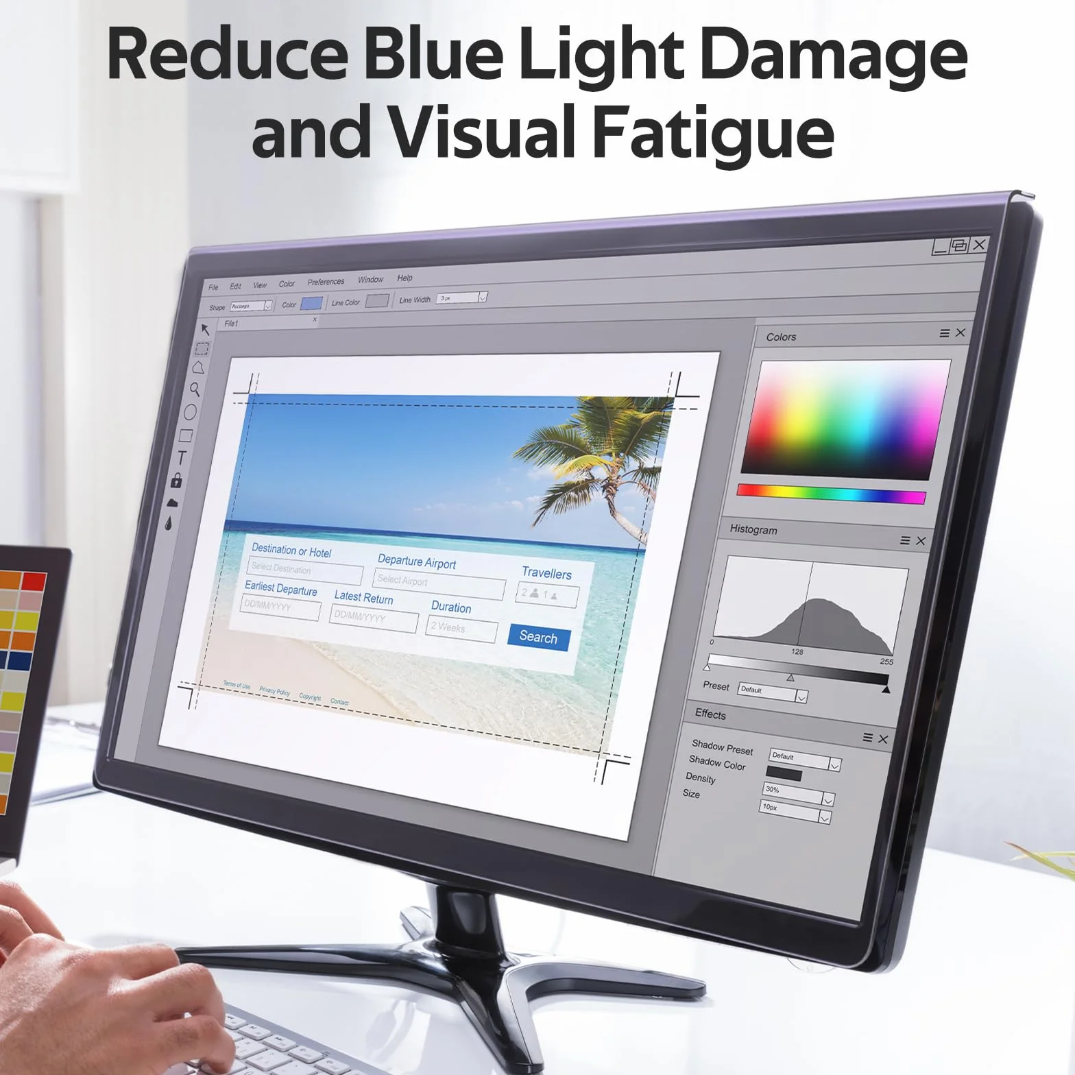 Qoosea 23-24 Pollici Protezione dello Schermo per Monitor di Computer Che Blocca la Luce Blu Protezione 547x320mm UV Antiriflesso Universale per Il Lavoro e Il Gioco Prolungati(23-24" 16:9)