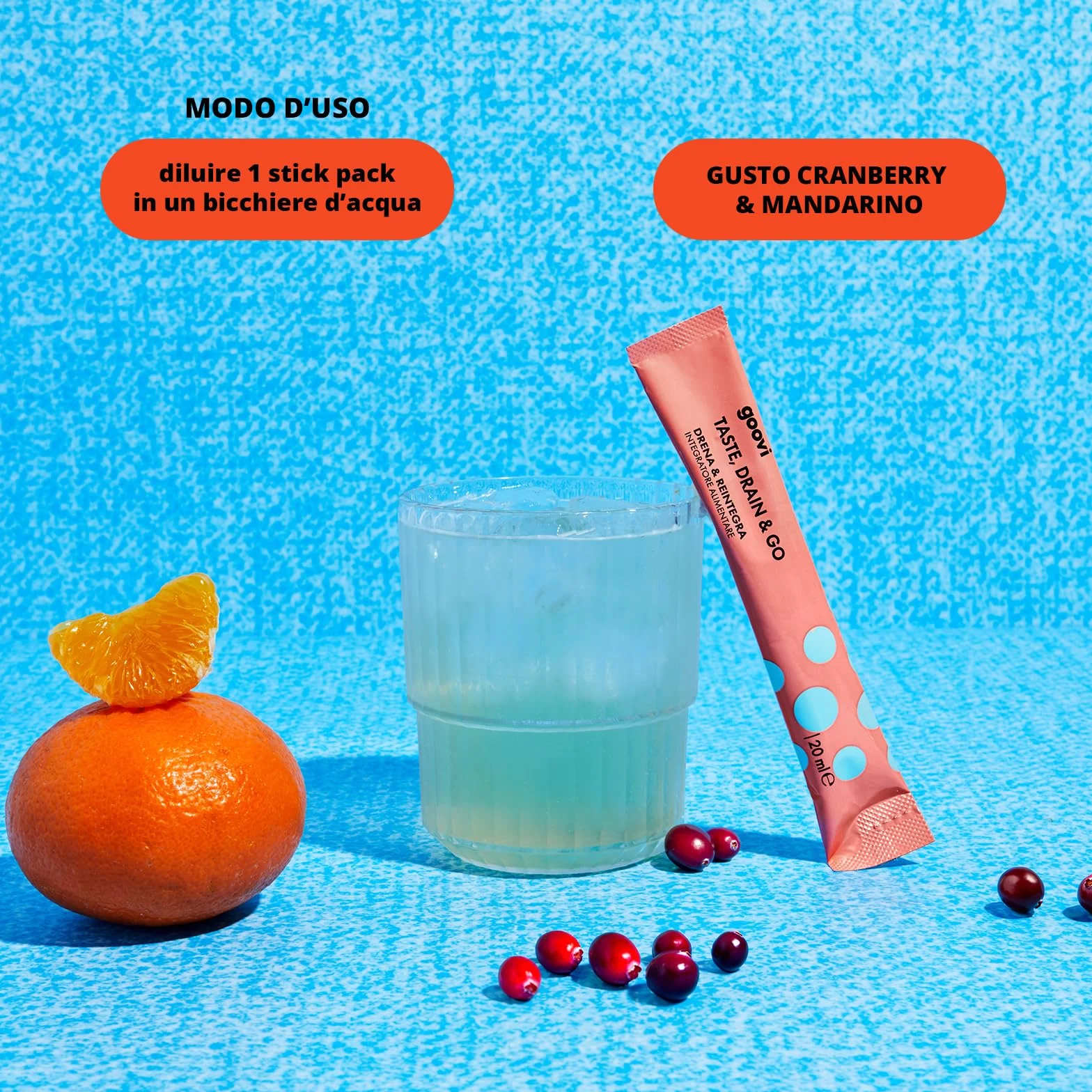 Goovi Integratore Alimentare Drenante Magnesio Potassio Stick 24