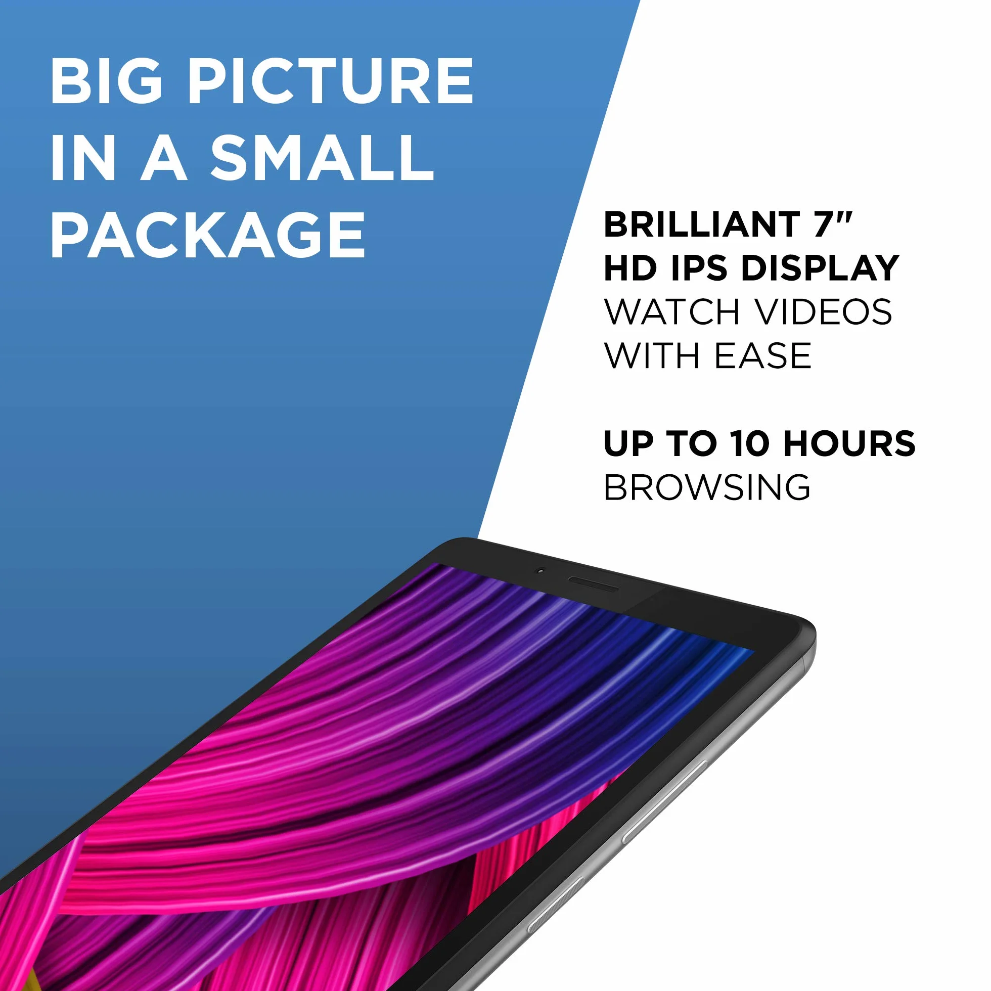 Lenovo Tab M7 7" HD Tablet 1 GB RAM 16 GB eMMC Android Pie Grigio platino Ricondizionato