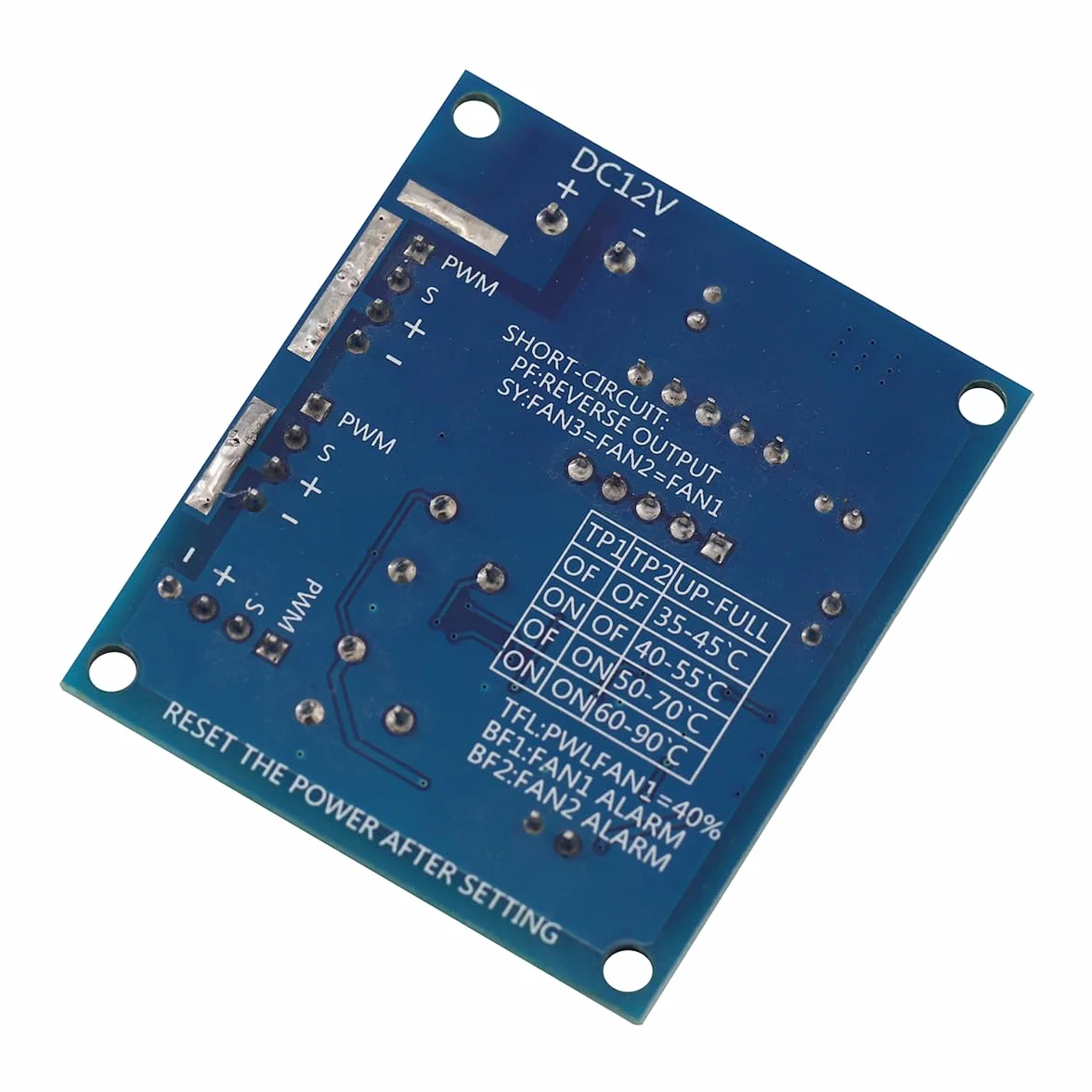 Modulo ventola regolatore di velocità DC12V 5A termostato 4 fili con cicalino sonda per PC