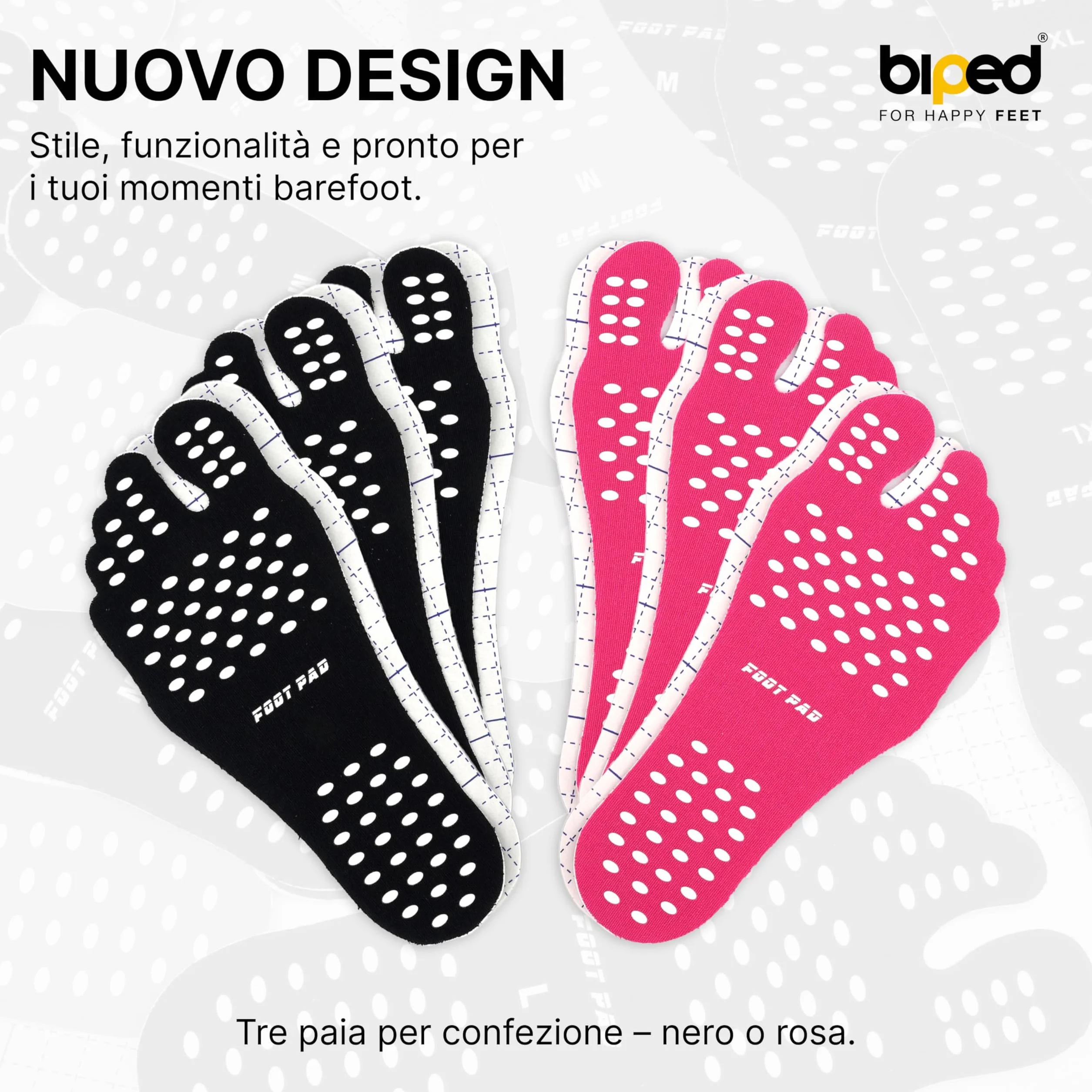 Beach Tape solette per piedi nudi cuscinetti adesivi antiscivolo impermeabili resistenti al calore rosa M 36-39