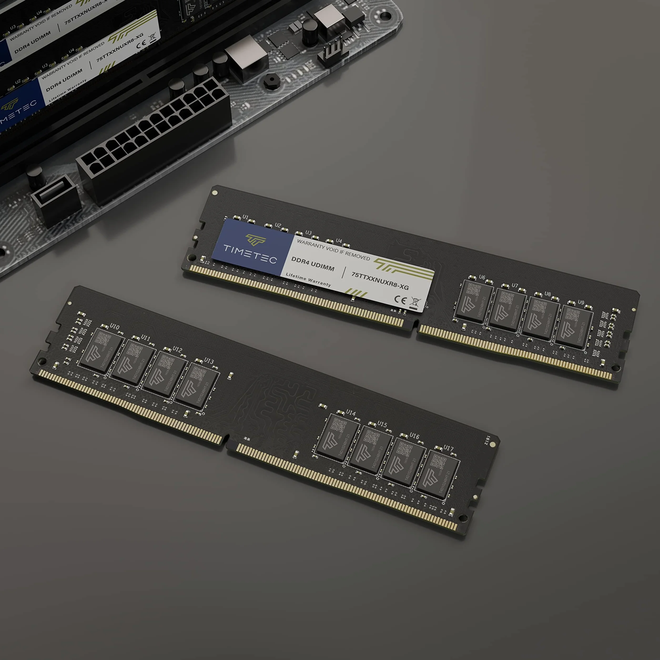 Timetec 8GB DDR4 2400MHz (PC4-2400T) PC4-19200 UDIMM RAM per desktop – Non-ECC Unbuffered, 288 pin, 1,2V CL17 modulo di memoria DIMM