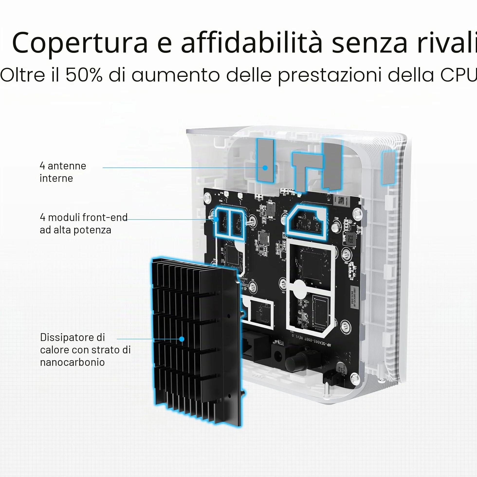 ASUS ZenWiFi BD4 2- Per Modem Operatore e ONT, Mesh WiFi 7 a doppia banda, 3600 Mbps, Copertura 470 m², Due porte 2,5 G, Controlli di sicurezza e Parental Control, Smart Home SSIDs, 2 Pezzi, Bianco