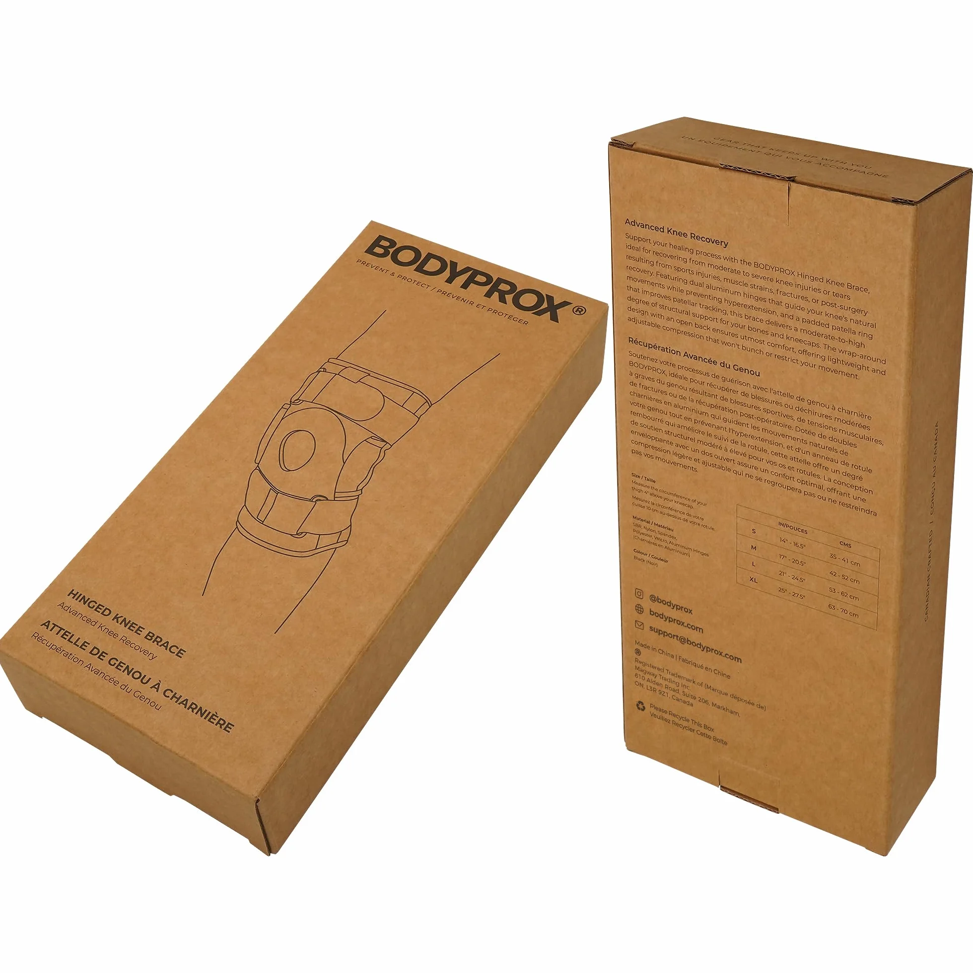 Bodyprox Ginocchiera con cerniere supporto ginocchio lesioni legamento crociato anteriore