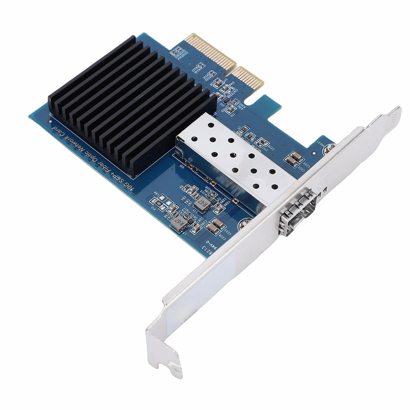 Yctze Scheda di Rete PCIe 10G, Adattatore Ethernet in Fibra PCIe 3.0 X4 a Porta Singola, Scheda di Interfaccia di Rete con Slot SFP Aperto, Ideale per Wins 11 e Supporto di Avvio PXE