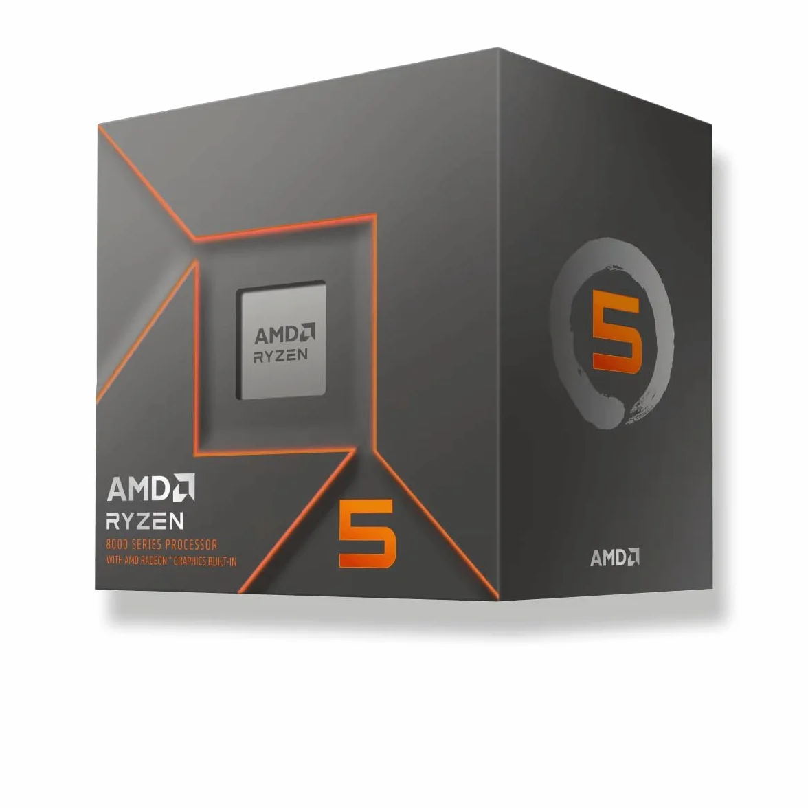 Processore AMD Ryzen 5 8500G (scheda grafica integrata Radeon, 6 Cores/12 Threads, 65W TDP, AM5 Socket, 22MB Cache , up to 5 GHz max boost frequency, wraith stealth cooler)