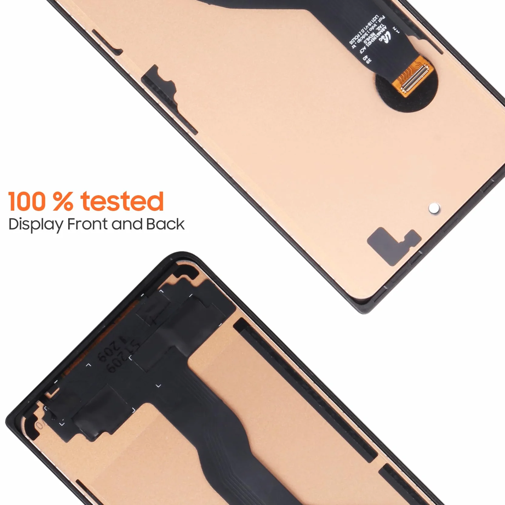(Schermo esterno) Schermo LCD per Samsung Z Fold 5 LCD Display per Galaxy Z Fold5 SM-F946B SM-F946U 6,2" Schermo di Ricambio Digitalizer Touchscreen Assembly con Riparazione (Nero Incell, Senza