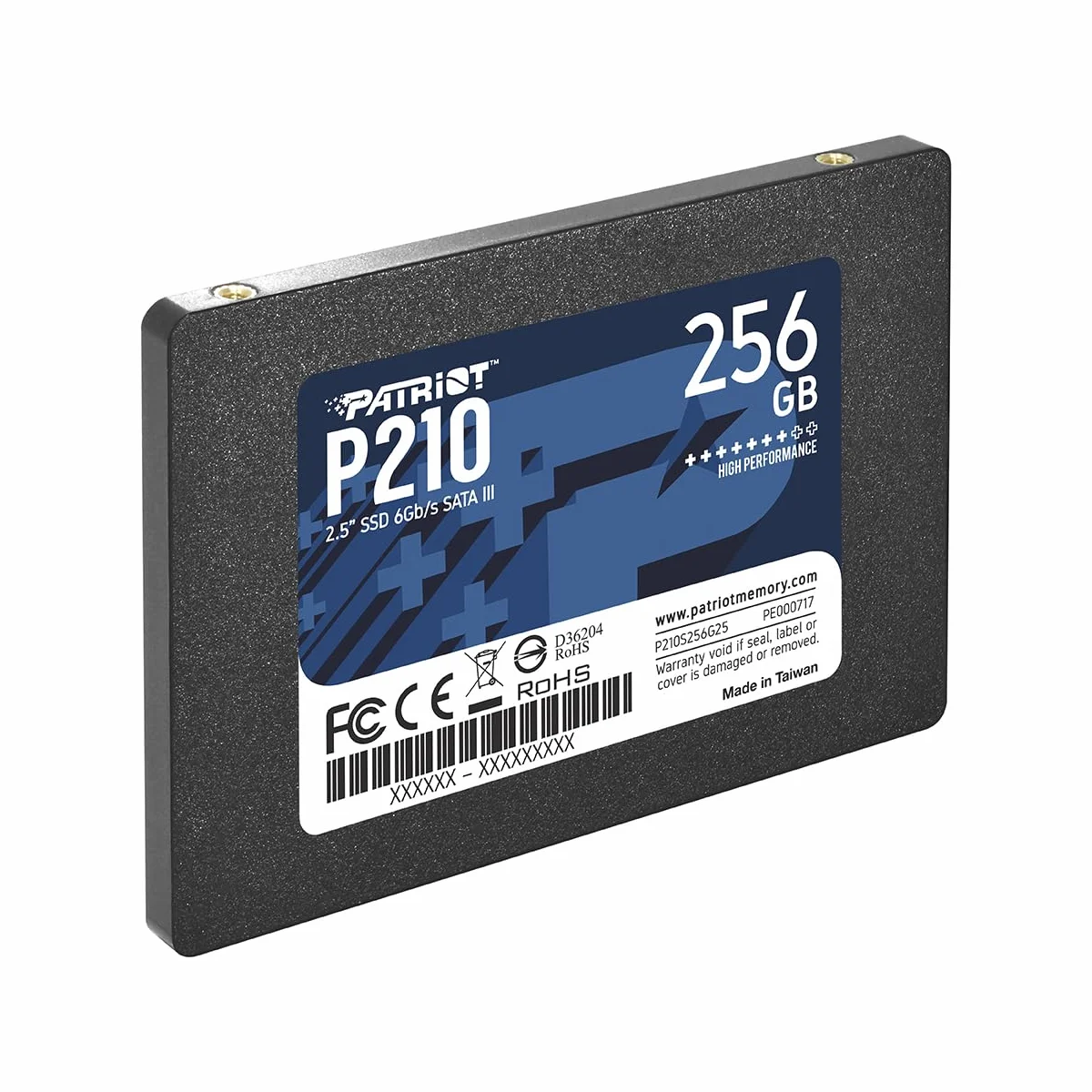 SSD Unità a Stato Solido SATA 3 6 Gbps 2.5" Interno Patriot P210 256GB