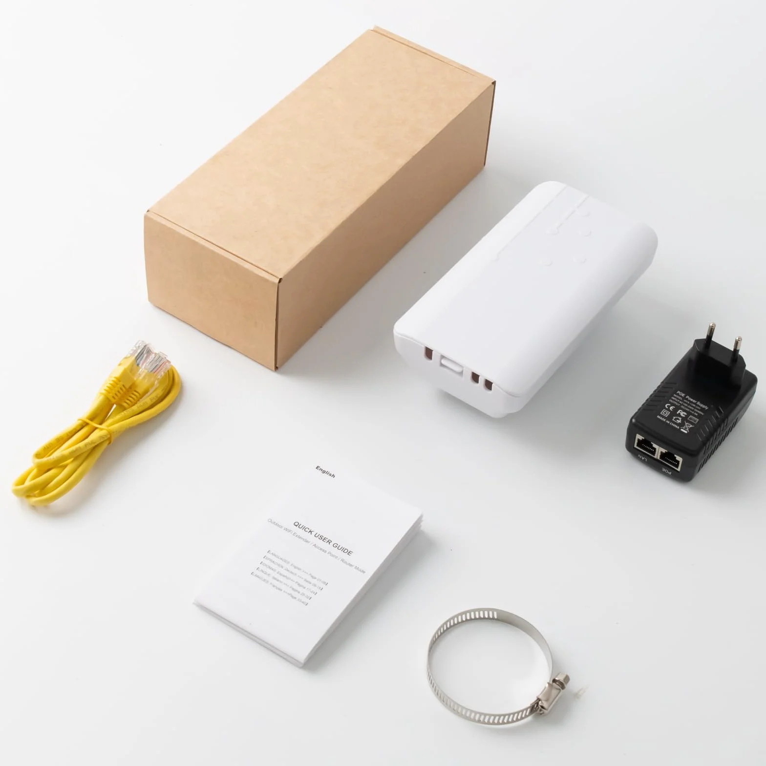 Ripetitore WiFi Esterno, 300Mbps Ripetitore WiFi Outdoor, IP65 Resistente alle Intemperie, Amplificatore Wireless Esterni con Reapter/AP/Router Mode, Compatibile con Il 99% dei Modelli