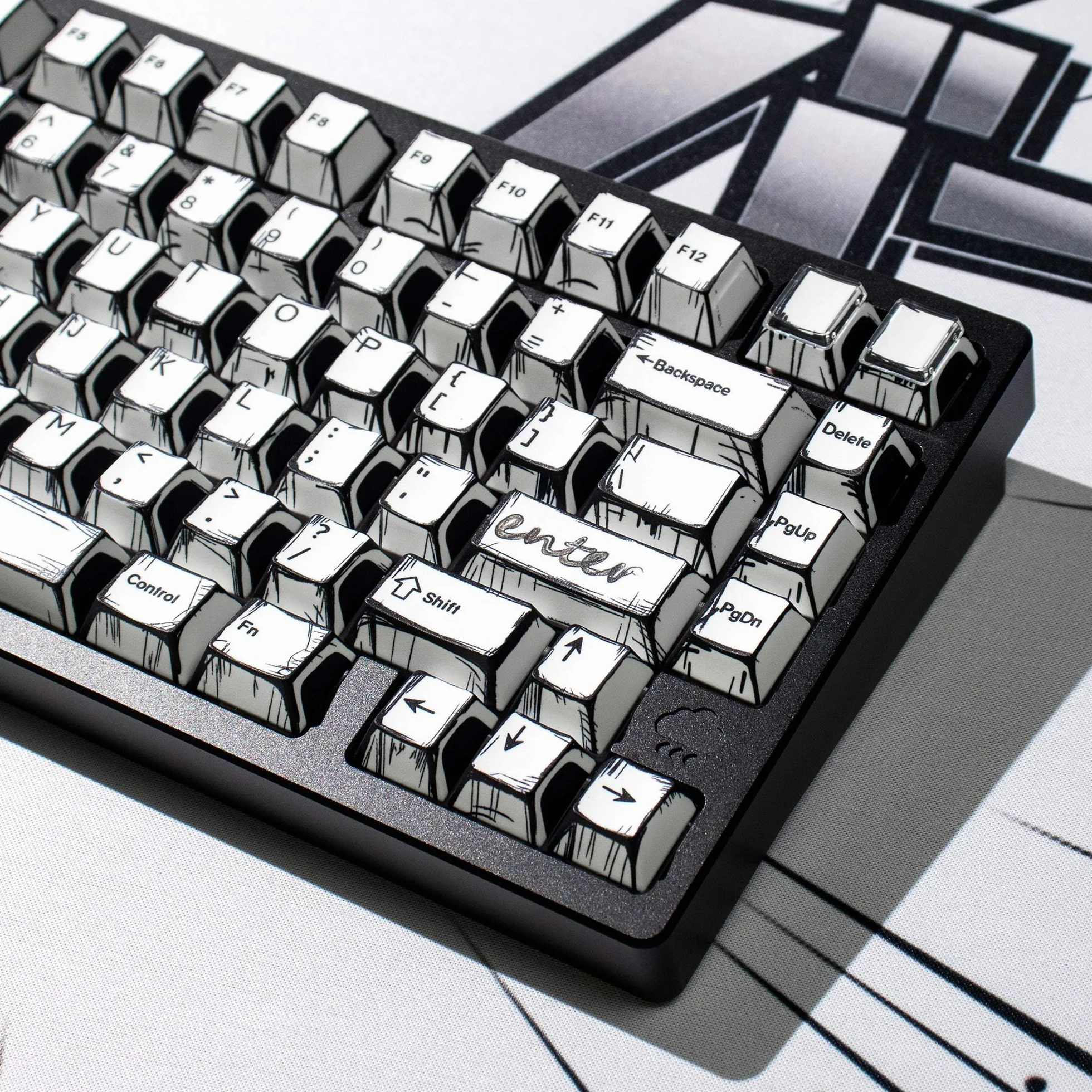 mintcaps PBT Retro Keycaps - Set di 141 tasti Cherry Profile Dye-Sub per Tastiera Meccanica Cherry MX