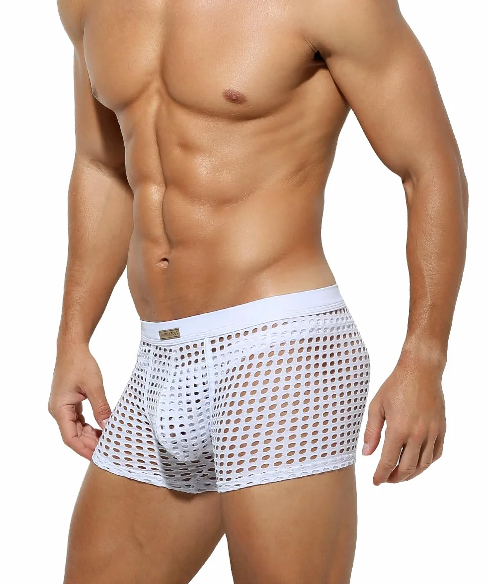 Casey Kevin Intimo Uomo Sexy Mutande Boxer Trasparenti Mesh Boxer Shorts