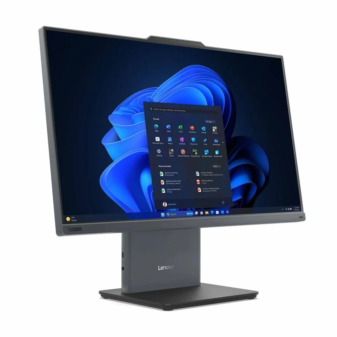 Lenovo Neo 24" FHD All-in-One U300 4.40 GHz 16GB DDR5 RAM 512GB SSD WiFi 6 Bluetooth Windows 11 MS Office 2021