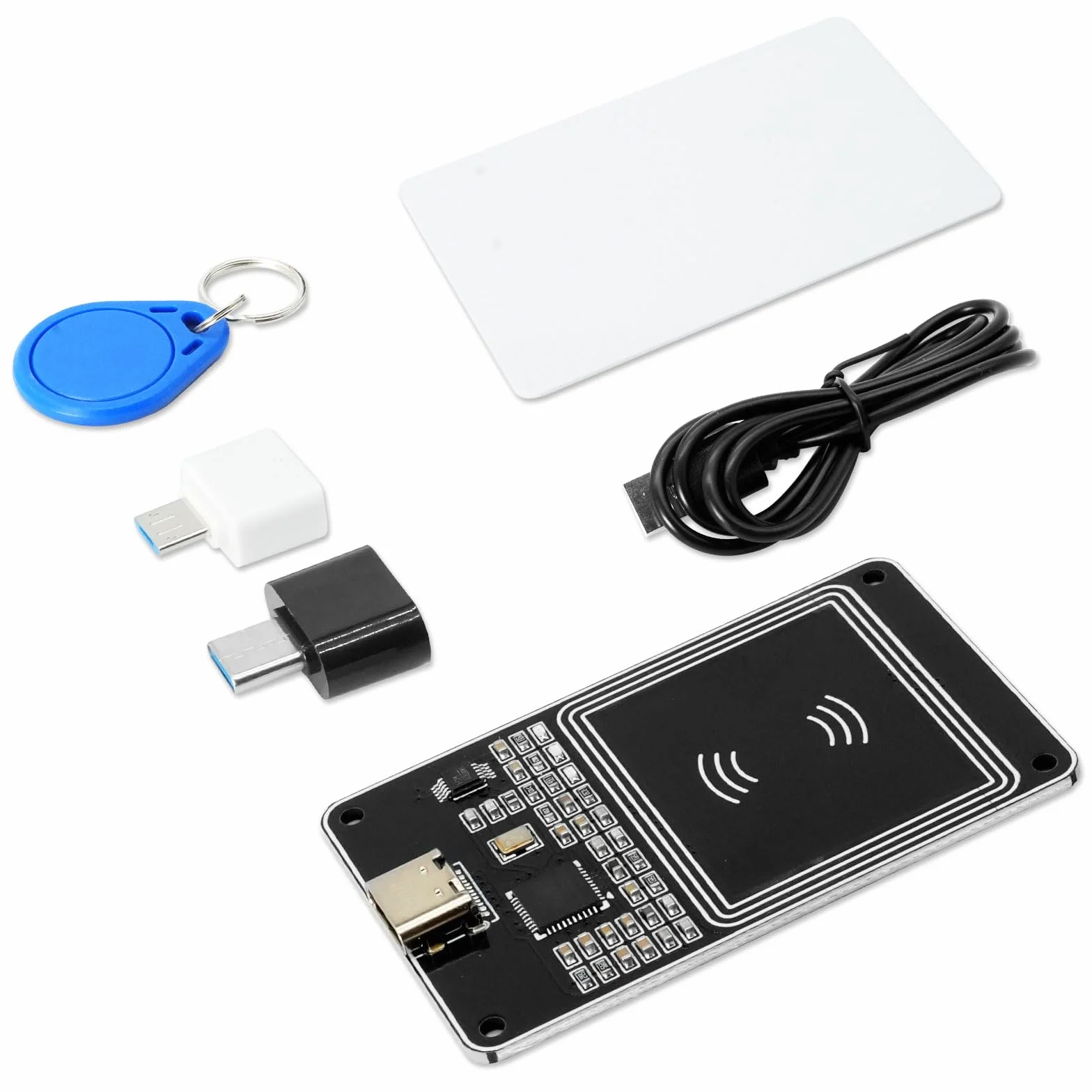 PN532 NFC Modulo RFID V2 Kit, lettore NFC per compatibilità supporta I2C SPI HSU con portata fino a 7 cm incluso shifter di livello compatibile con Arduino e Android