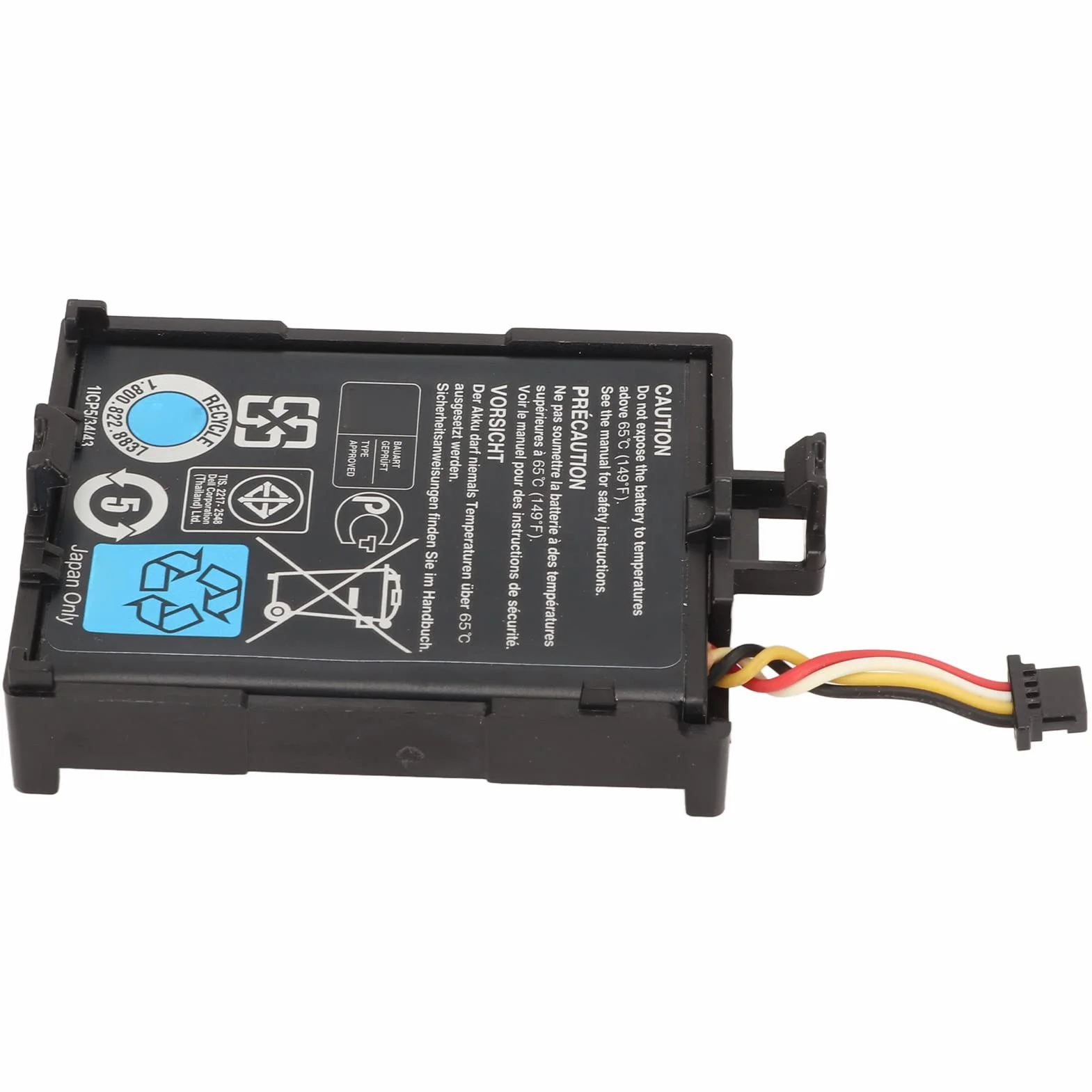 VBESTLIFE Raid Controller T40JJ 70K80 3.7V 1.8Wh 500mAh Batteria agli Ioni di Litio per dell PERC Raid H710 H710P H730 H810 H830, per PowerEdge M620 R320 R420 R520 R620 R720