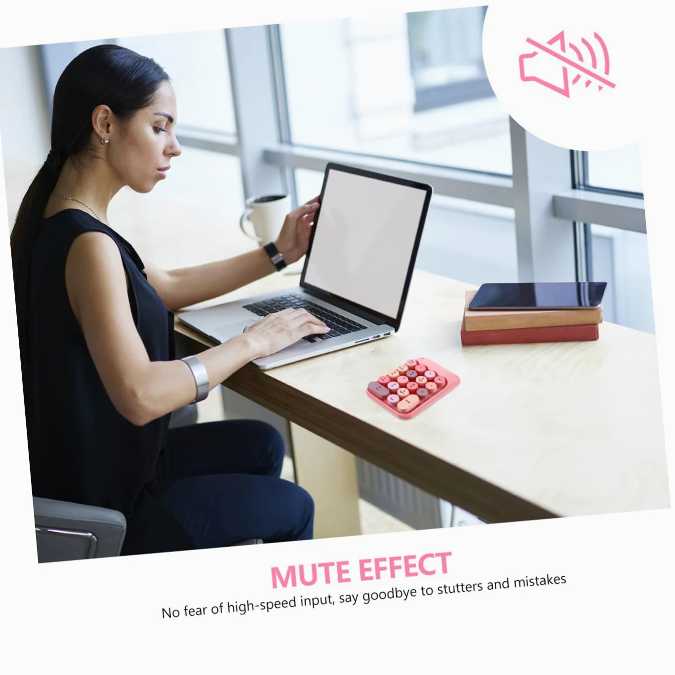 jojofuny Tastierino Numerico Wireless 2. 4g Rosa in ABS, Mini Tastierino | Tastierino Numerico Wireless 18 Tasti Indipendenti, Tasto Backspace, Portatile, per Notebook e Moduli Finanziari