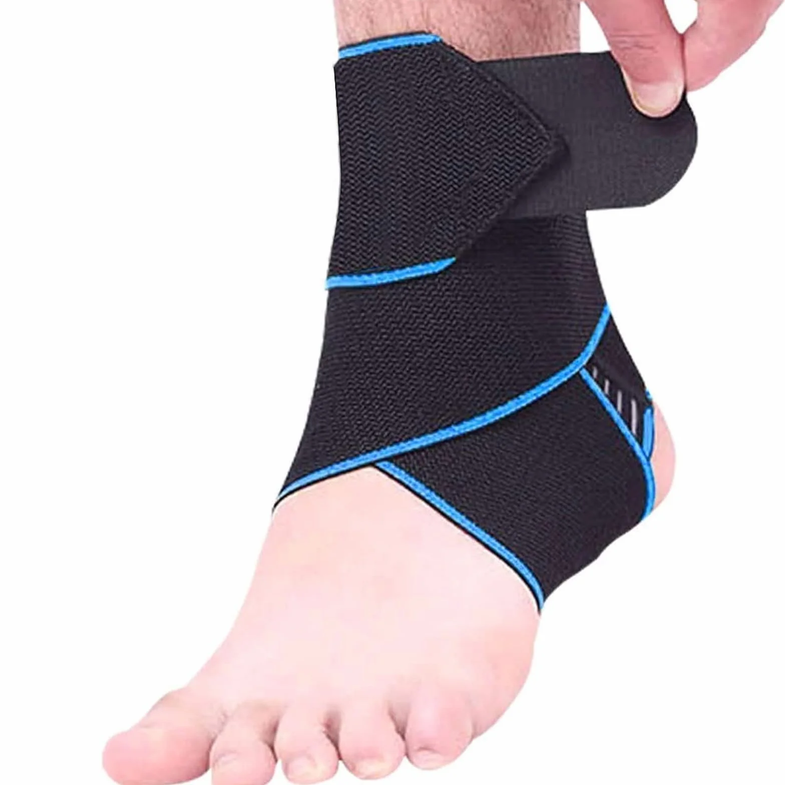 Cavigliera Ortopedica Elastica per Distorsioni e Fascite Plantare - Tutore Caviglia Sportivo Uomo Donna Corsa Boxe Calcio