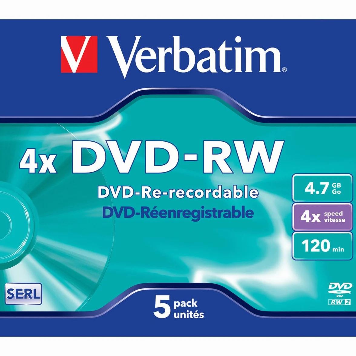 Verbatim DVD-RW Matt Silver 4,7 GB DVD+R