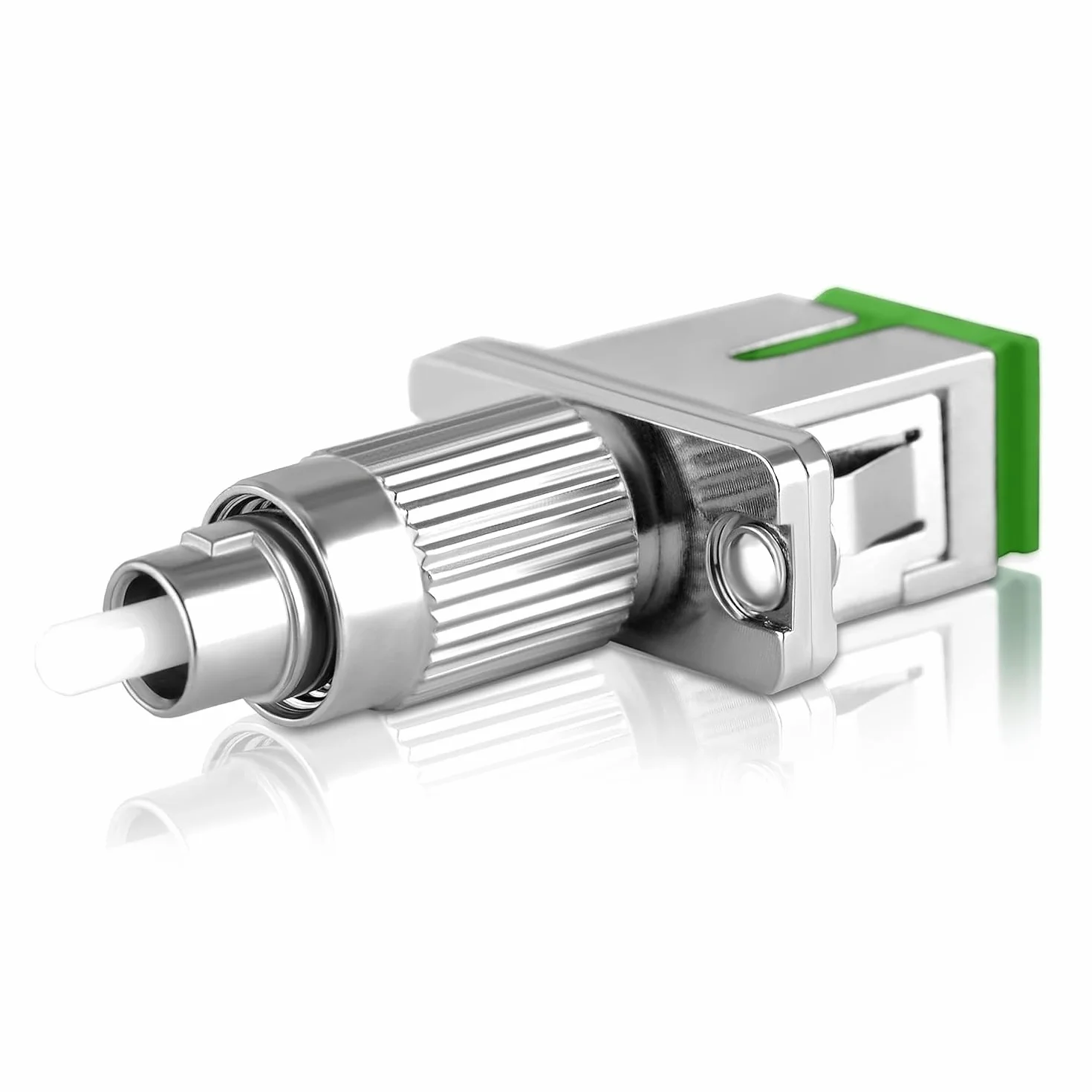 Elfcam - Adattatore a fibra ottica Cavo monomodale Simplex SC/APC Femmina a FC/APC Maschio, Confezione da 1