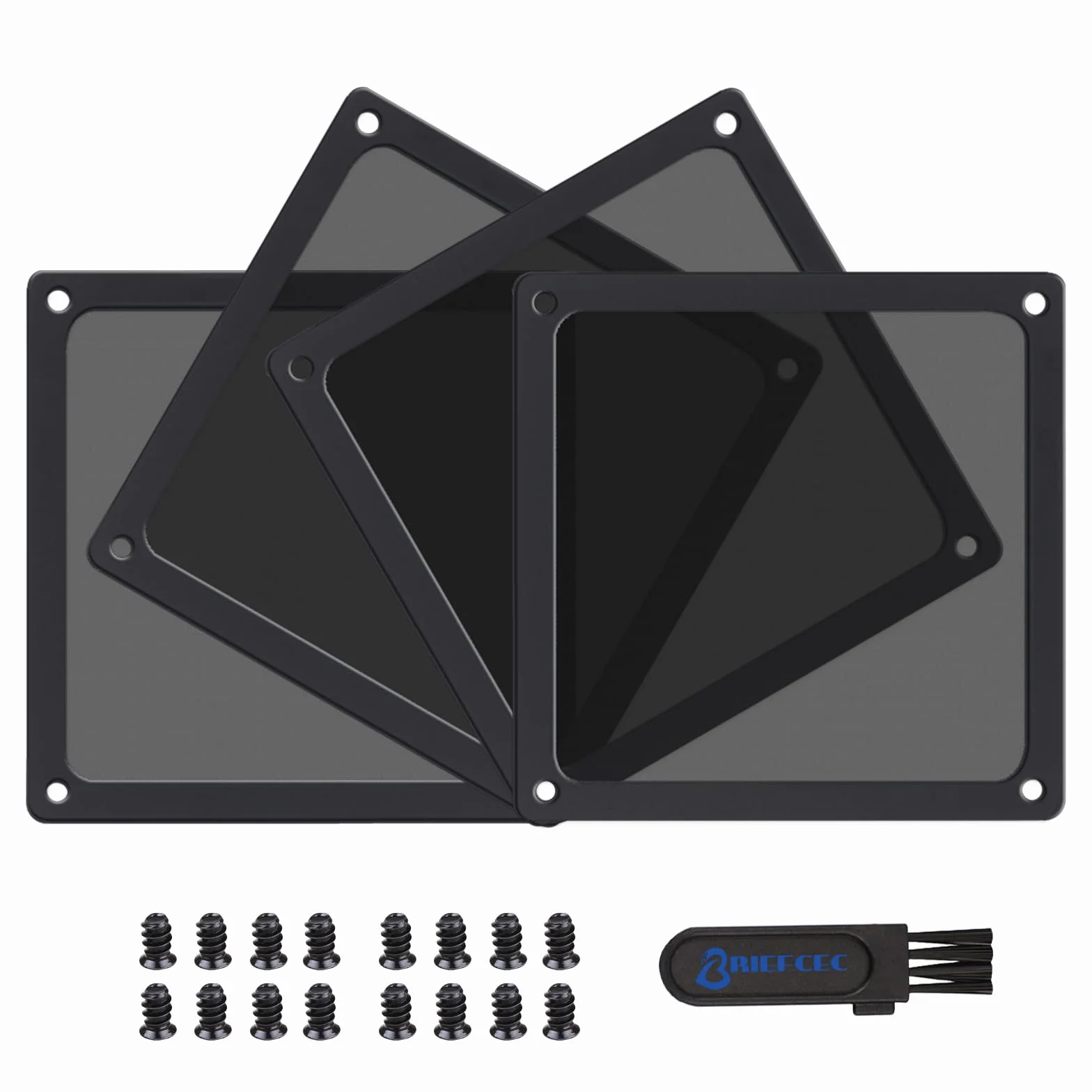 Filtro Antipolvere PC 120MM Magnetico Antipolvere Griglia 80 Mesh Nylon Antipolvere Casa Griglia per Alimentatori/Modem/Routers (Nylon, 120 * 120mm, 4Pezzi, Nero)