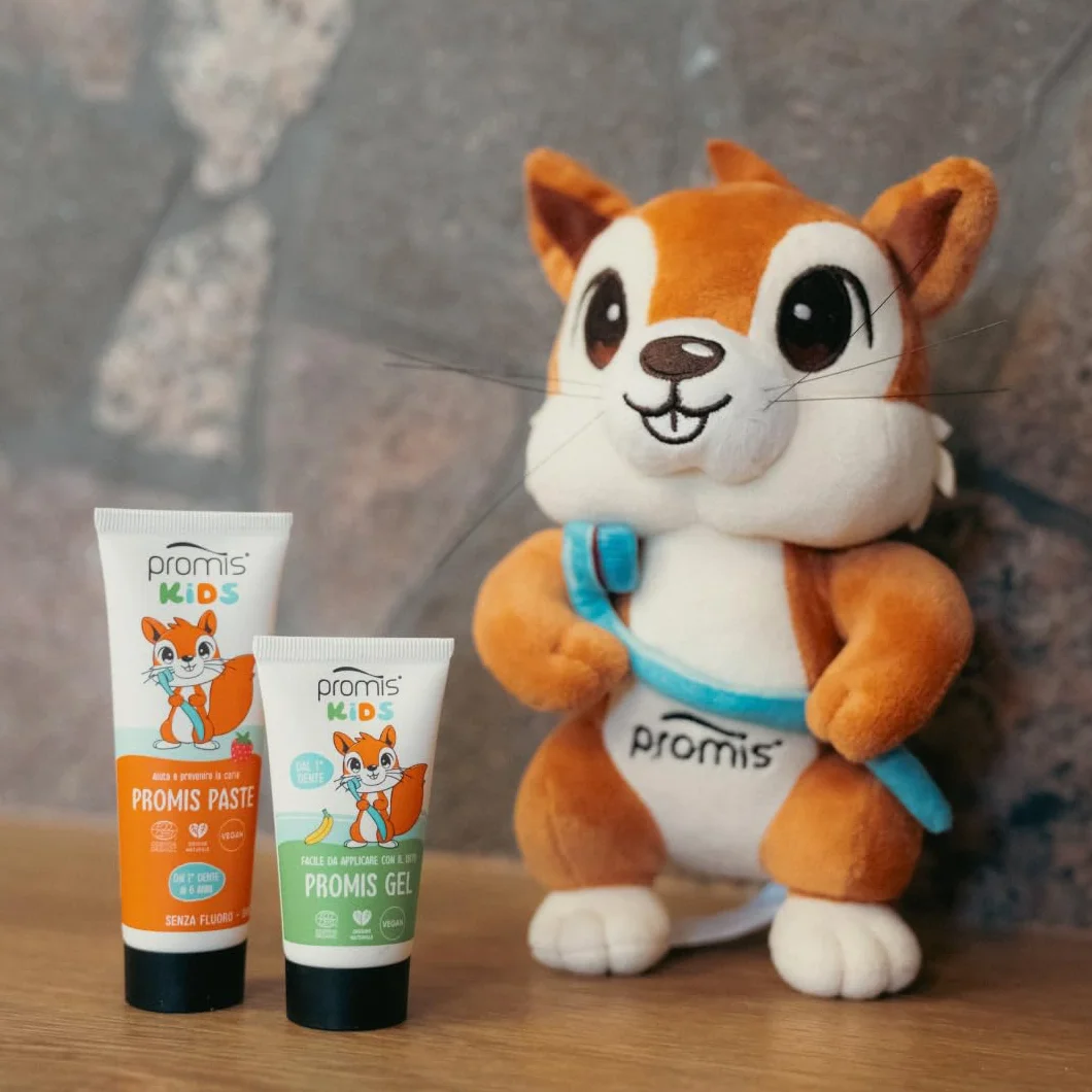 PROMIS Gel Kids Dentizione Naturale Sollievo Gengive Banana Bio Vegano con Aloe Vera Camomilla Calendula Acido Ialuronico