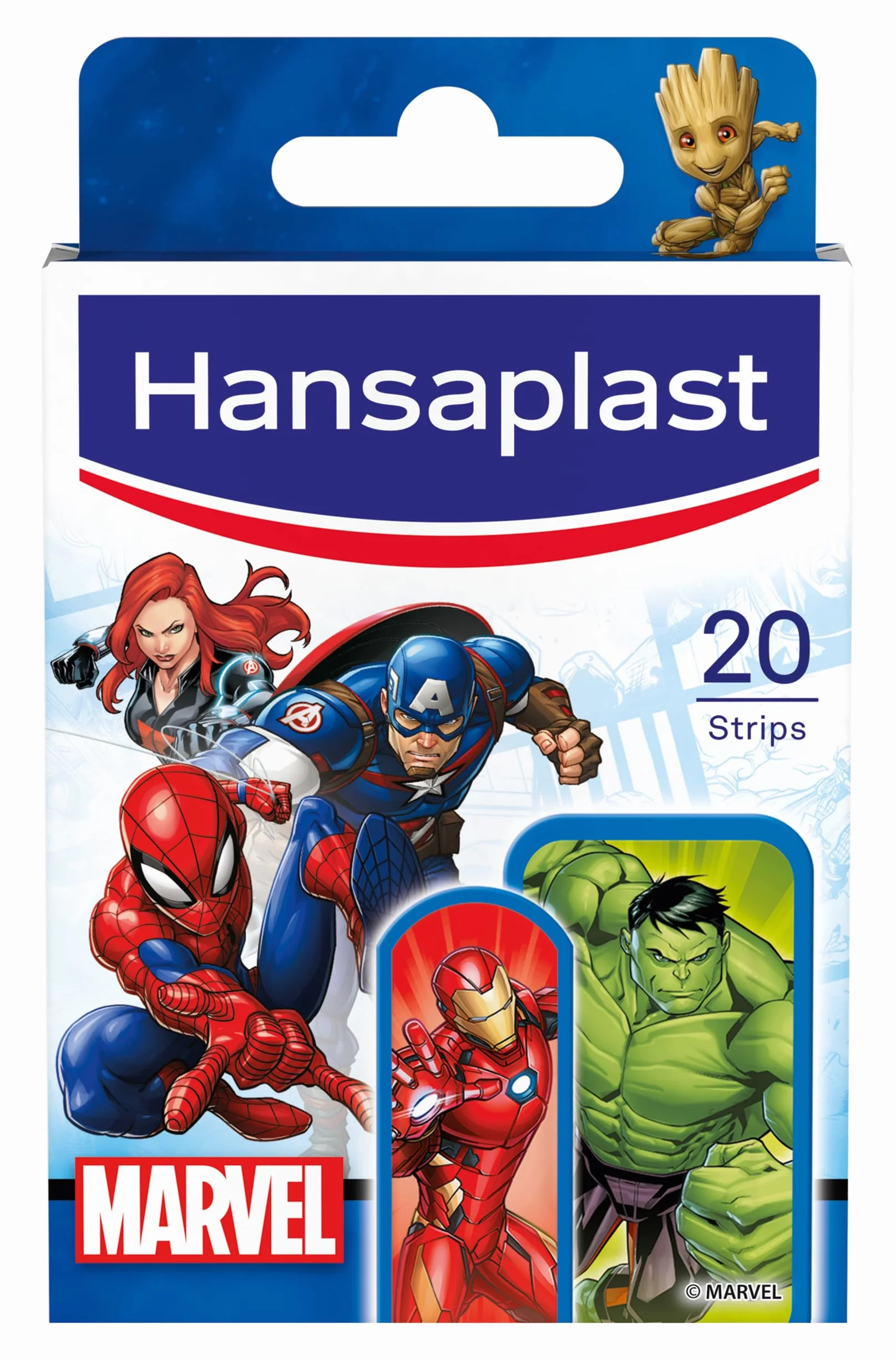 Hansaplast Cerotti MARVEL Spider-Man Capitan America Hulk 20 sztuk