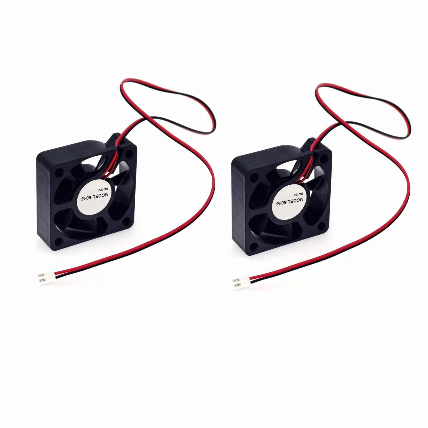 JZK 2PCS 50x50x15mm DC 12V mini ventola di raffreddamento 50mm con 2 pin, 6700 rpm, 0.12A, 5015 piccola ventola DC brushless 5cm per raffreddamento o ventilazione, ventola per stampante 3D