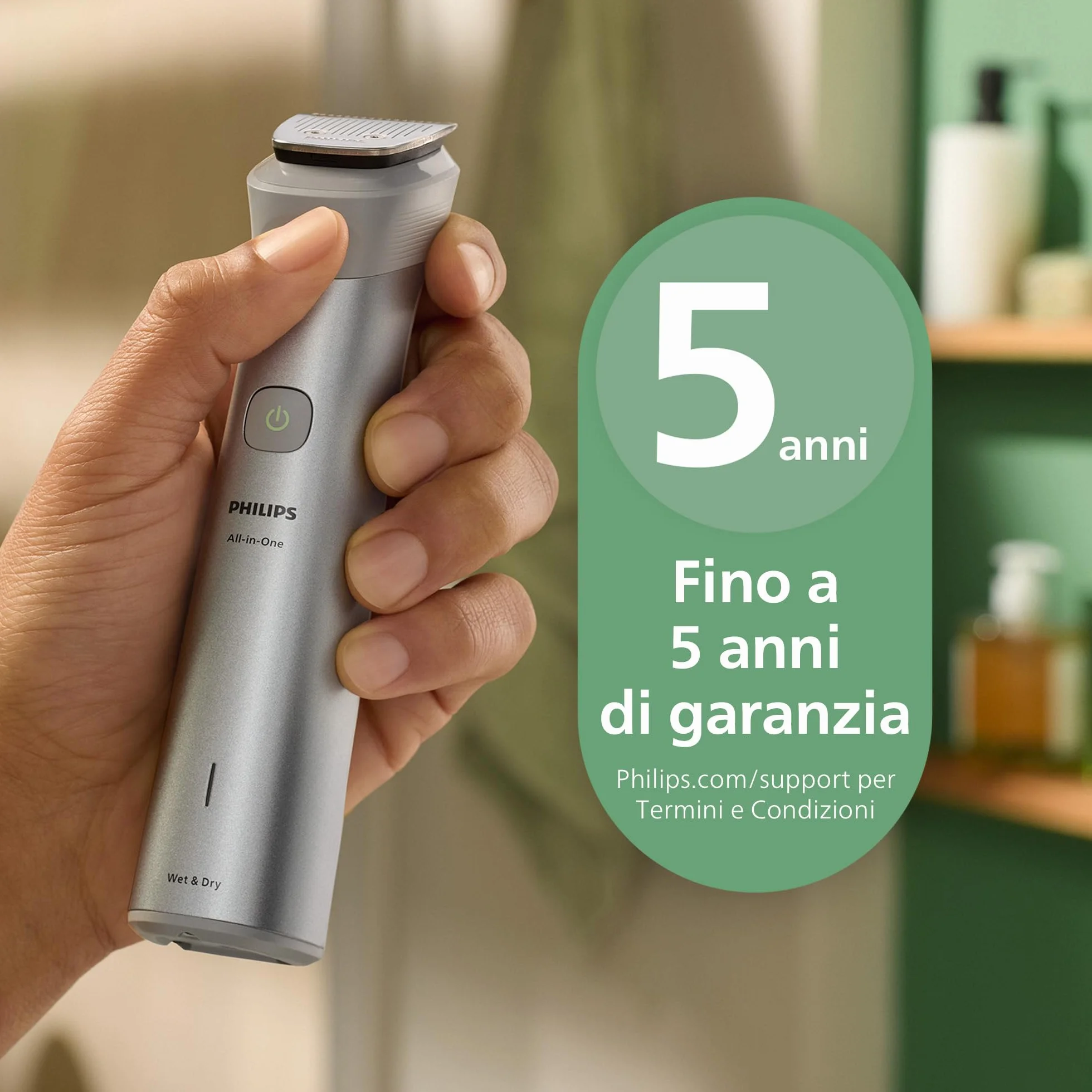 Philips Serie 5000 Multigroom 12w1 Rifinitore Barba Capelli Corpo Lame Metalliche 20 Impostazioni Lunghezza MG5952/30