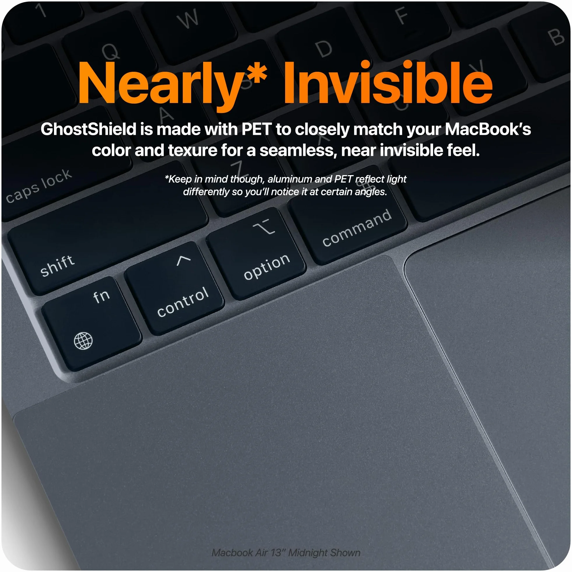 UPPERCASE GhostShield Set di Protezioni Premium per Poggiapolsi, Protezione Contro Graffi e Usura, Compatibile con MacBook Air 15" 2024 2023 M3/M2, A3114 A2941, Blu Cielo