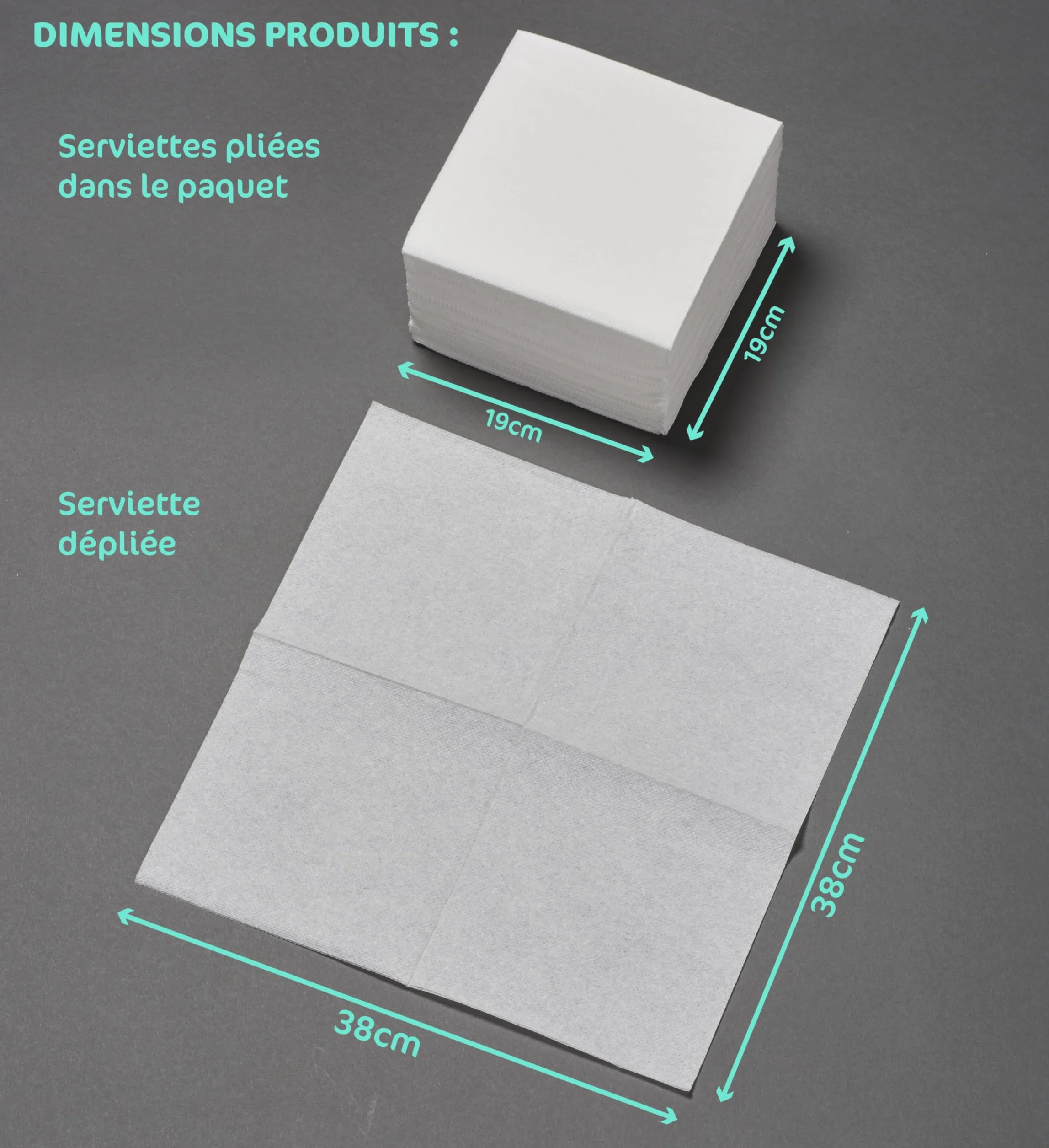 Tovaglioli di Carta Tex Touch Nero FSC 38x38 cm Set 40