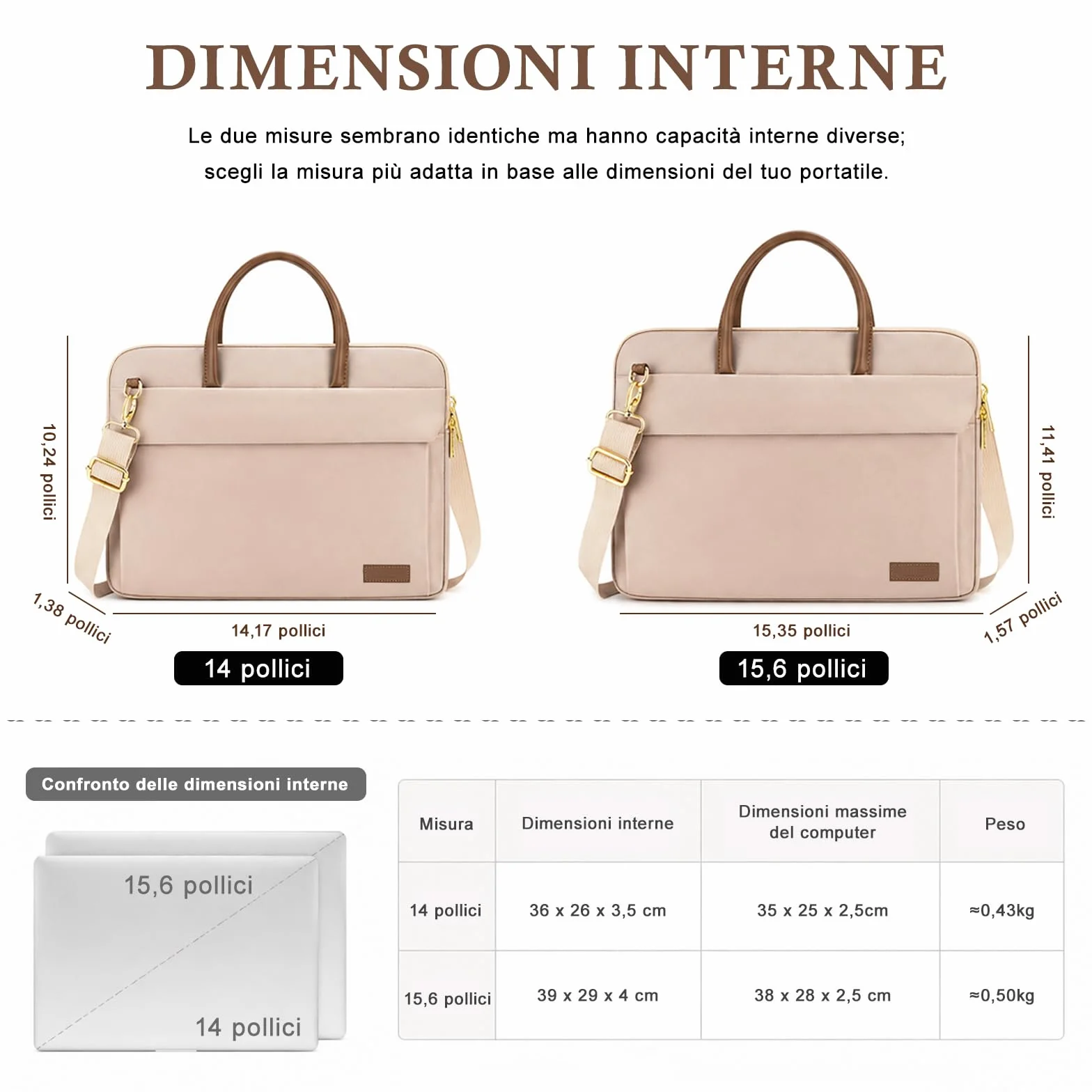 RAINYEAR Borsa per laptop da 14 pollici compatibile con Macbook Notebook Computer Chromebook da 13-14 pollici, borsa messenger in poliestere, valigetta con maniglia e tracolla